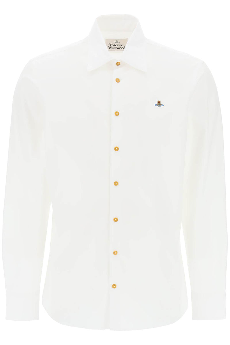 Vivienne Westwood Ghost Shirt With Orb Embroidery White