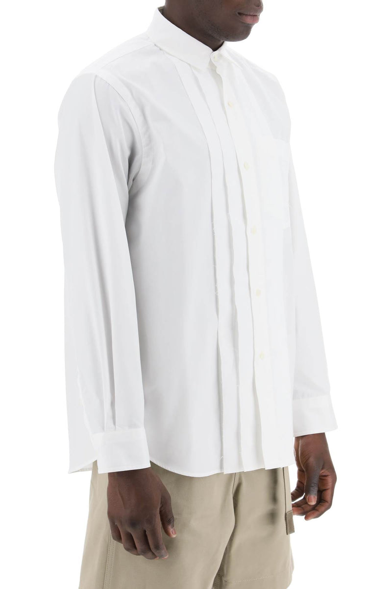 Sacai Layered Poplin Effect Shirt With White