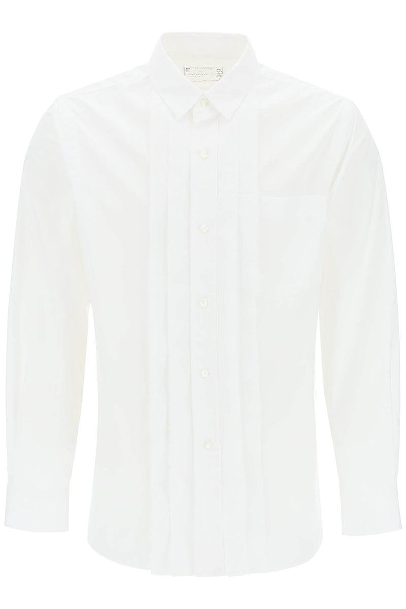 Sacai Layered Poplin Effect Shirt With White