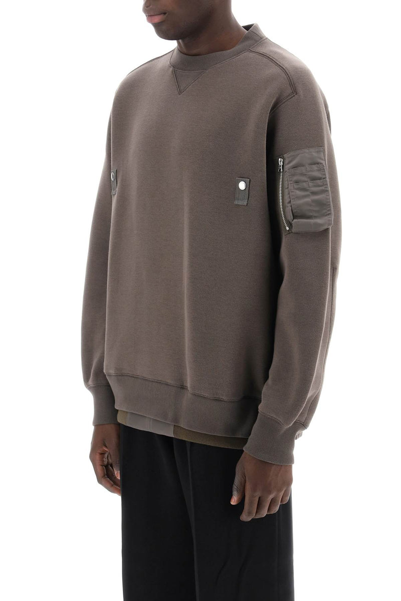 Sacai Double Hem Sweatshirt Grey