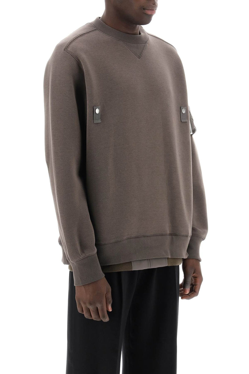 Sacai Double Hem Sweatshirt Grey