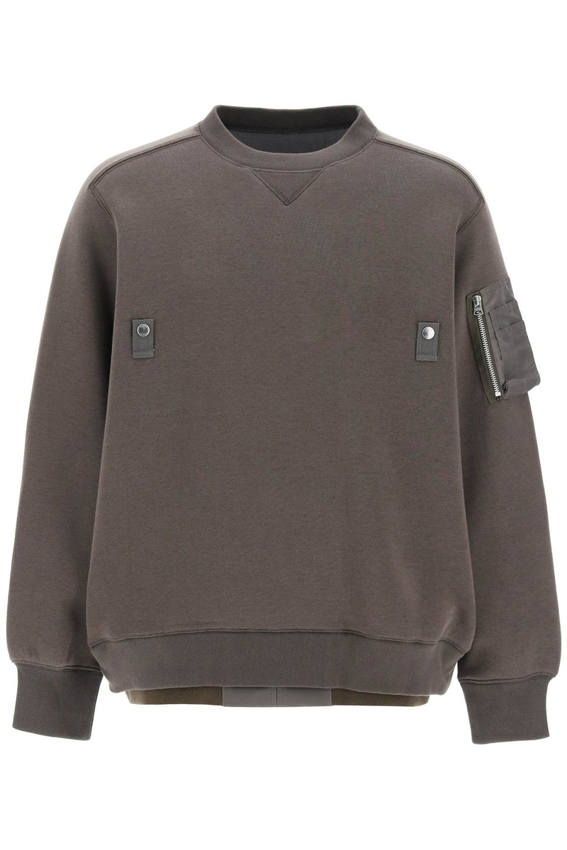 Sacai Double Hem Sweatshirt Grey