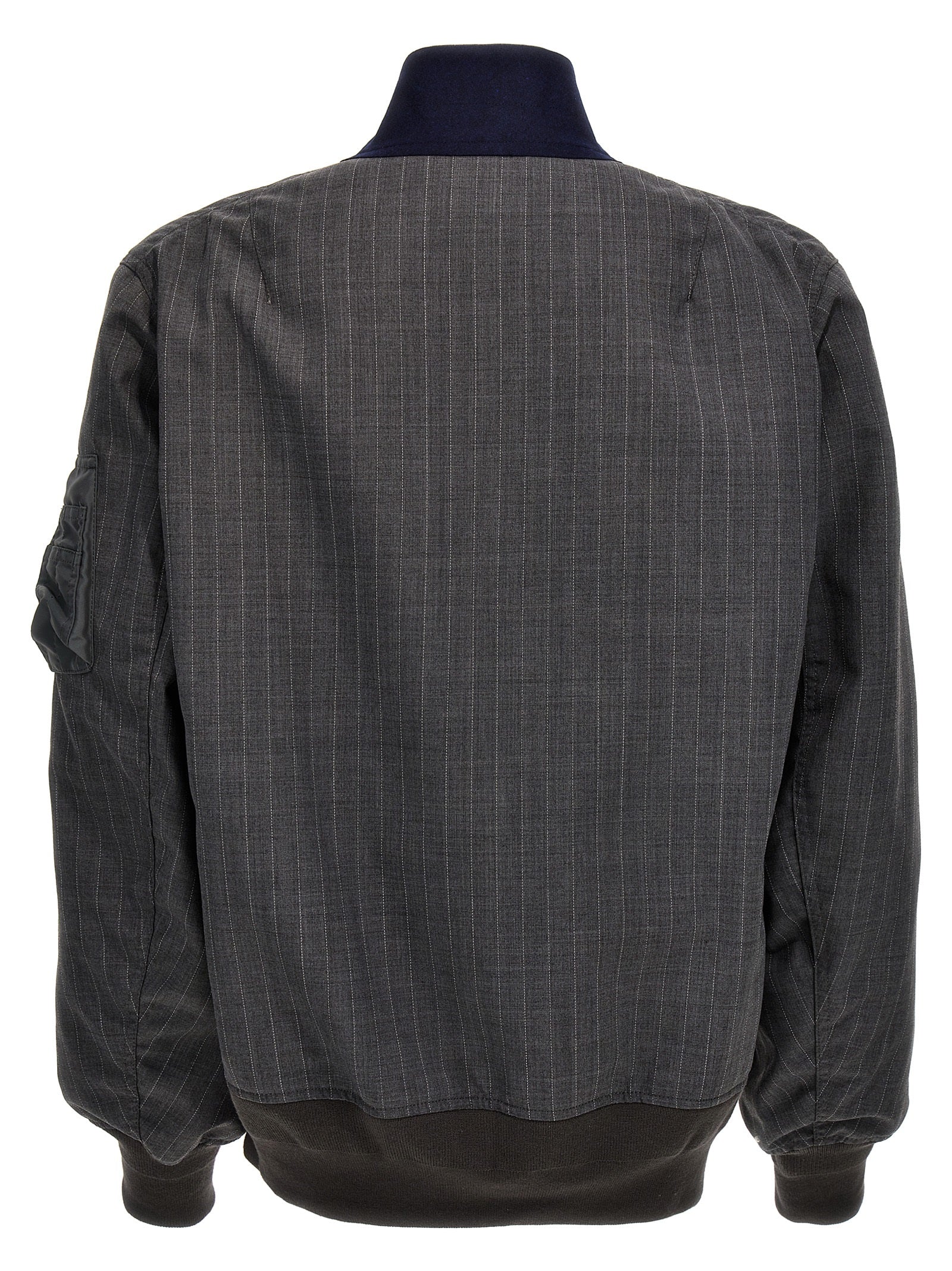 Sacai Pinstriped Bomber Jacket