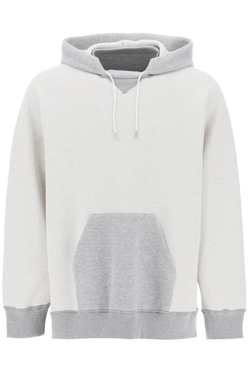 Sacai Hooded Sweatshirt With Reverse Grey