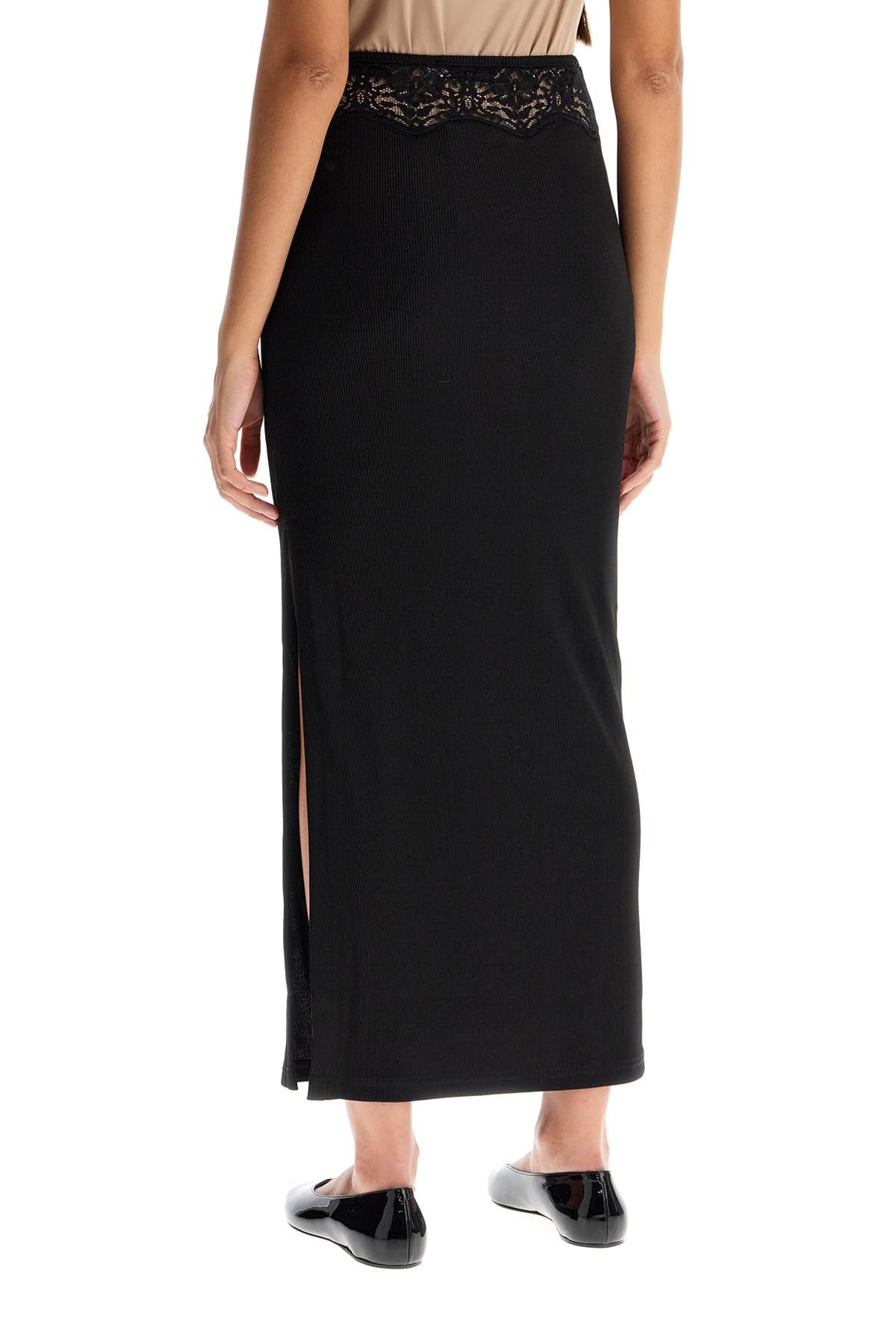 Christopher Esber Knitted Skirt With Lace Detail