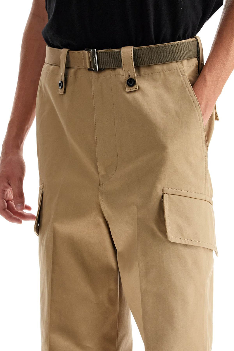 Sacai Cotton Chino Pants For Beige