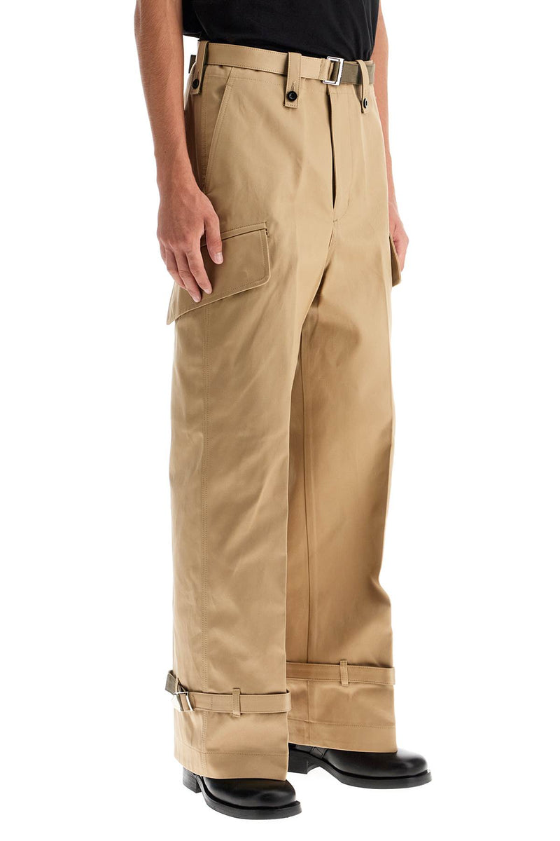 Sacai Cotton Chino Pants For Beige