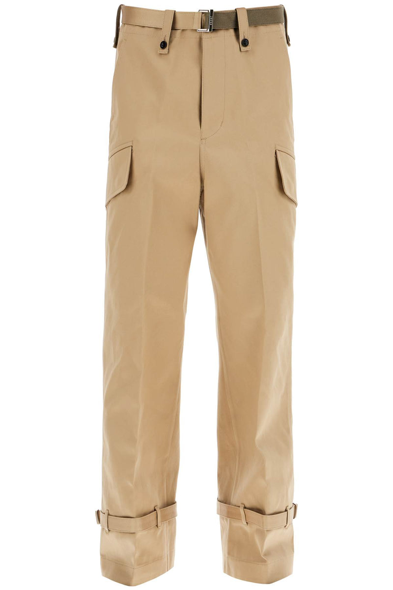 Sacai Cotton Chino Pants For Beige