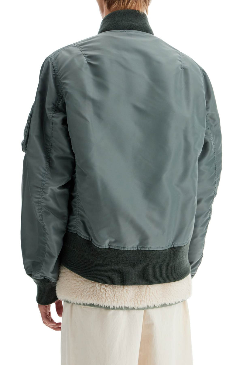 Sacai Layered Hybrid Bomber Jacket Khaki