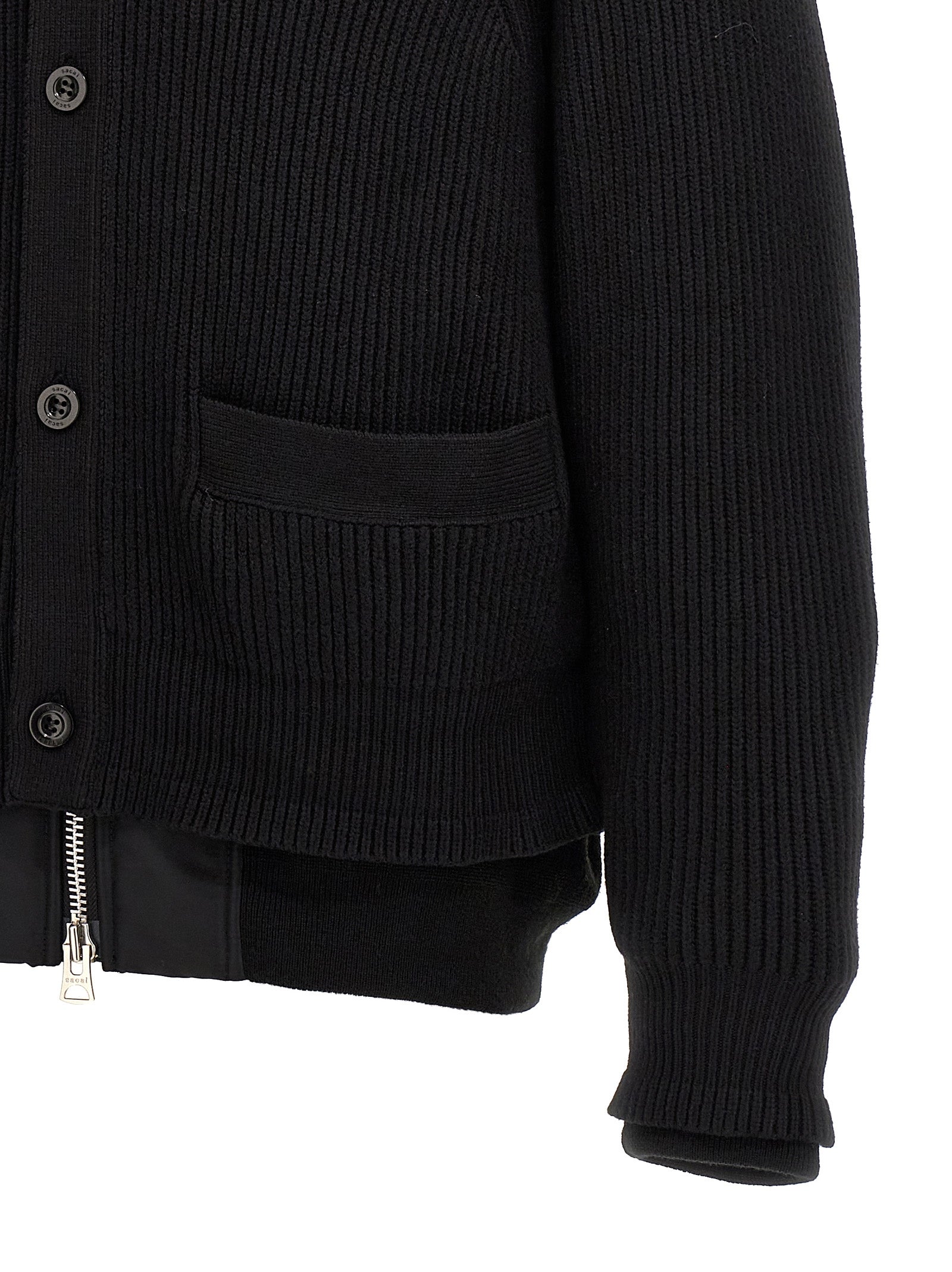 Sacai Nylon Insert Cardigan