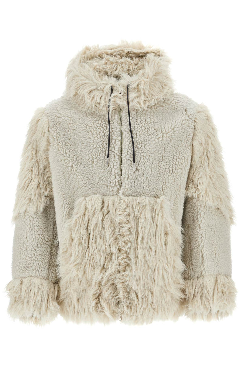 Sacai Hooded Fleece Jacket With Hood Neutral