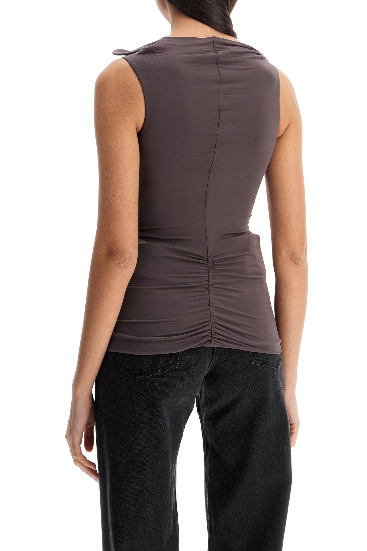 Christopher Esber Smoke Gray Viscose Tank Top With Wide Neckline