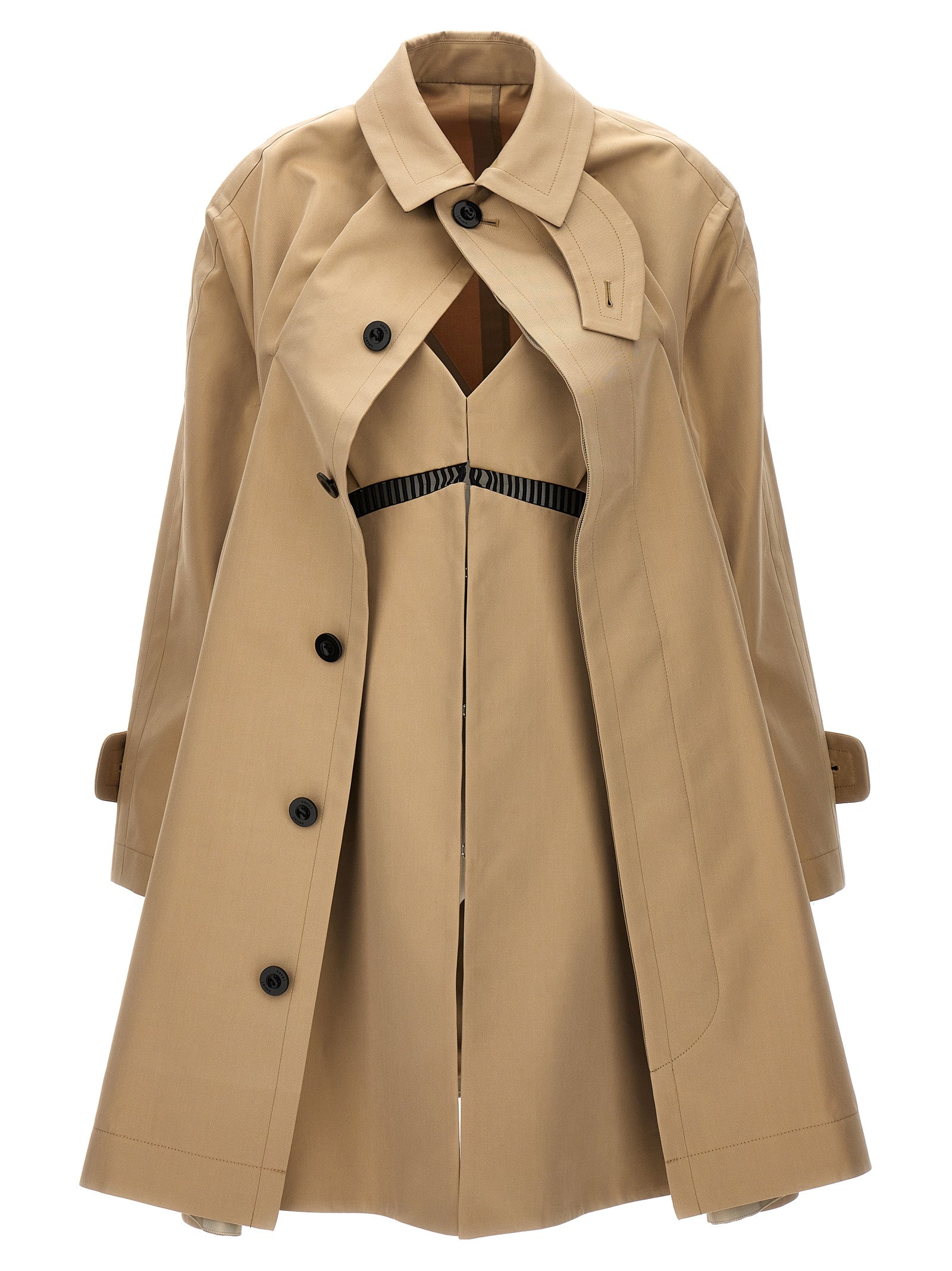 Sacai Dress Insert Trench Coat