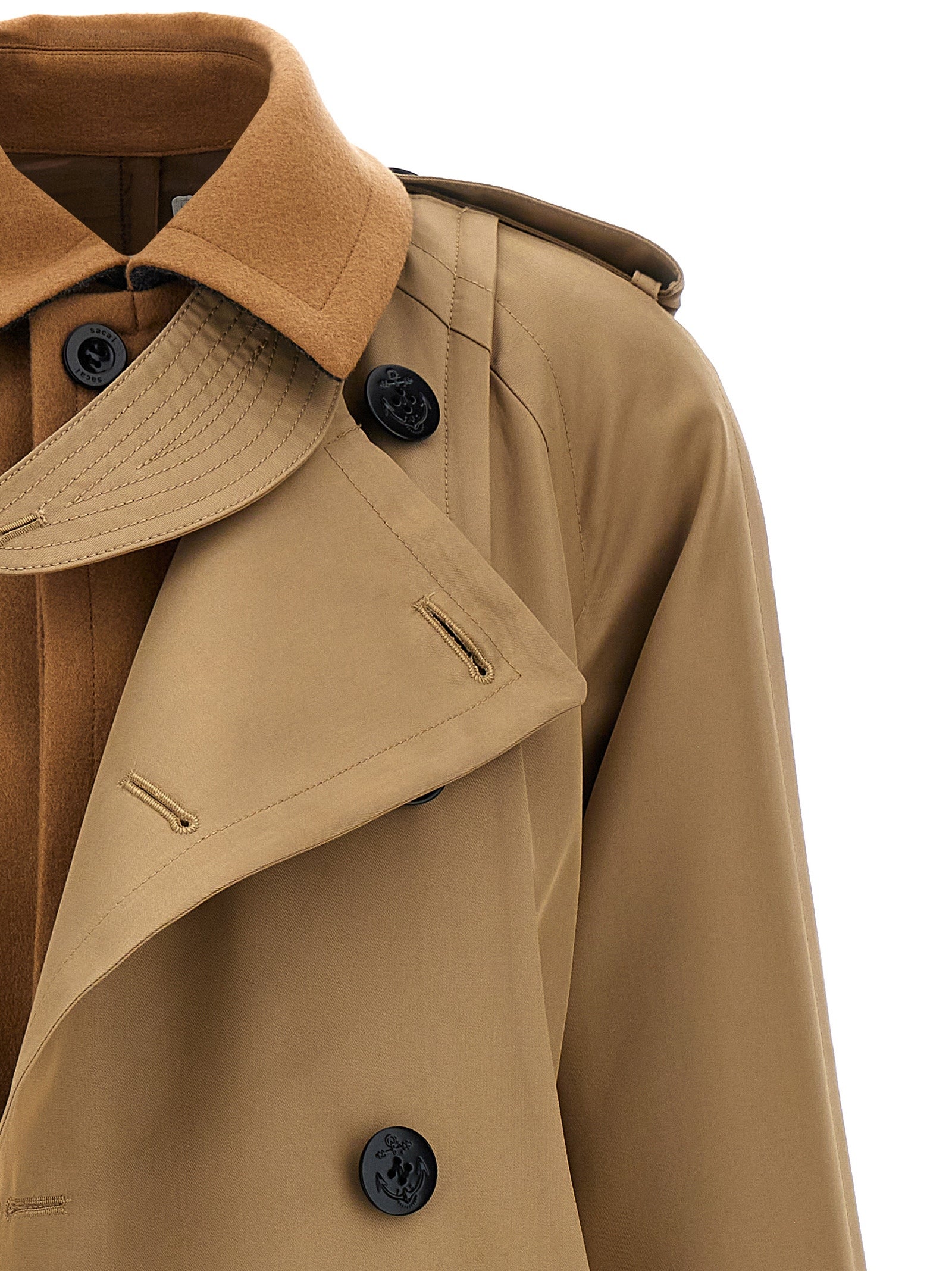 Sacai 'Melton' Trench Coat