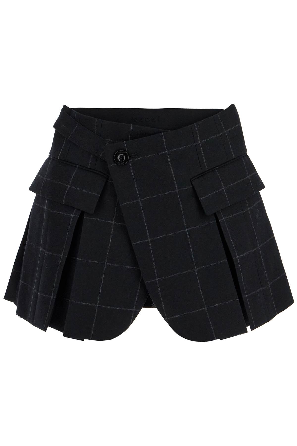 Sacai Plaid Wool Skort With Check