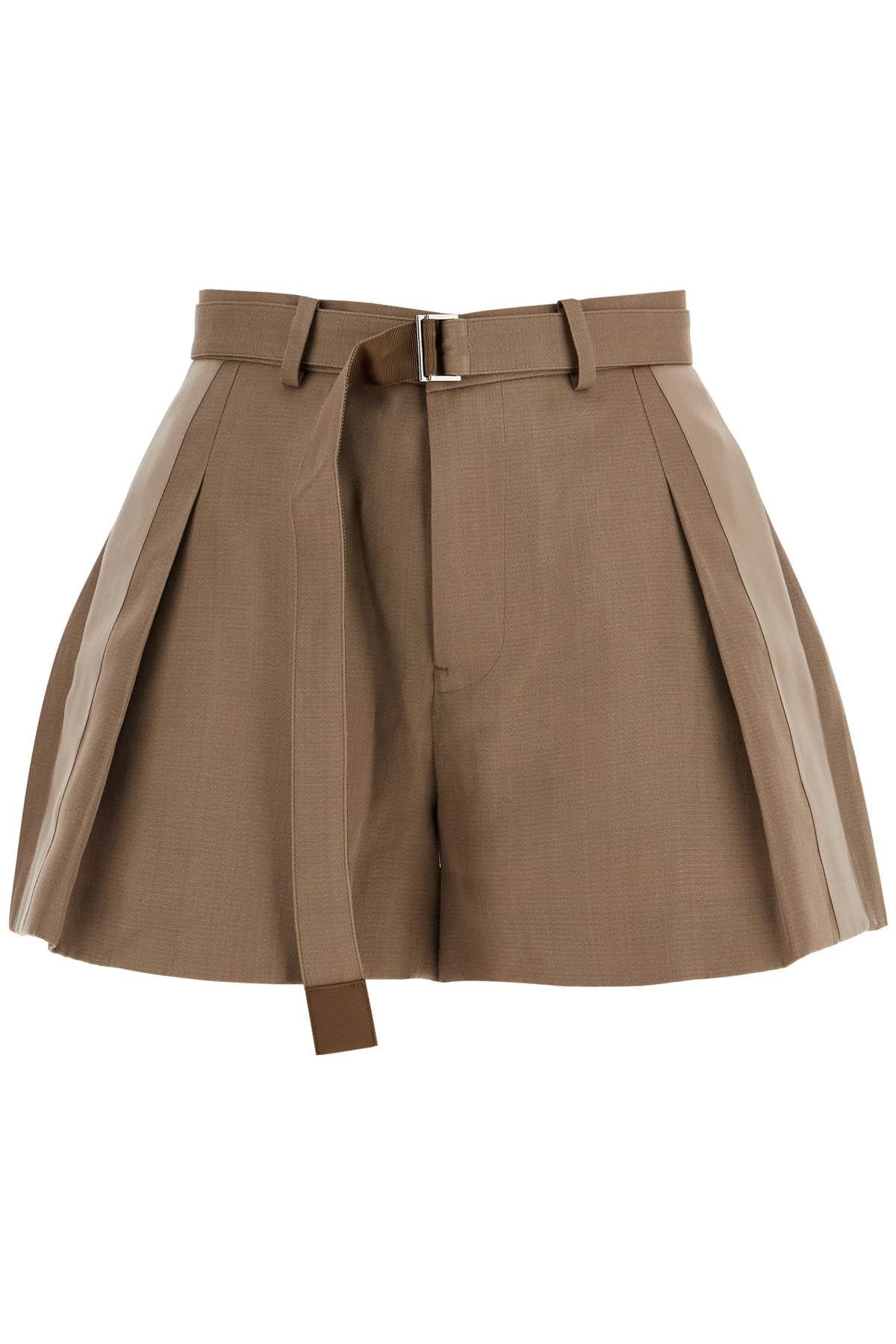 Sacai Silk And Cotton Blend Shorts Set