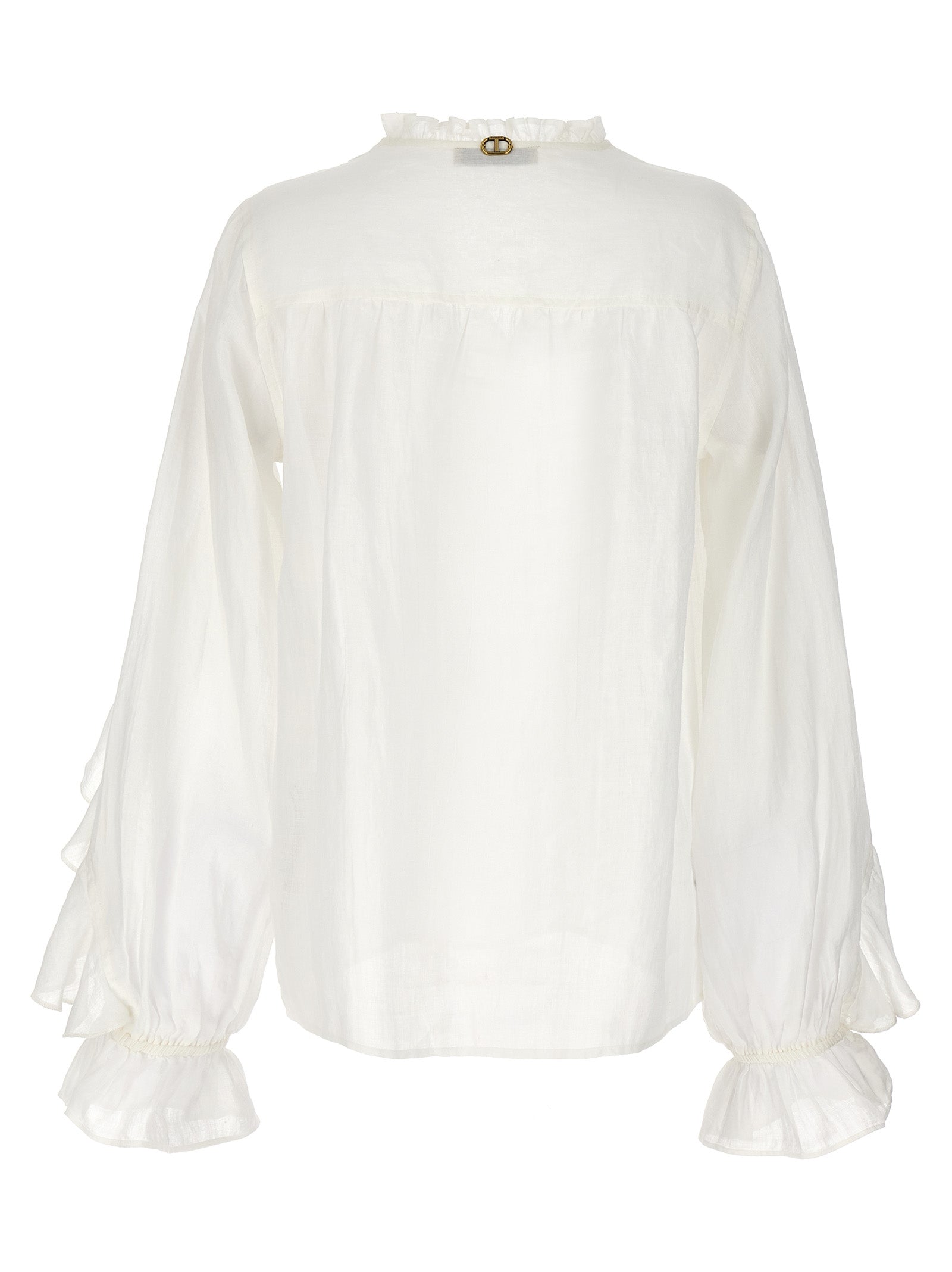 Twin Set Embroidery Ruffle Blouse