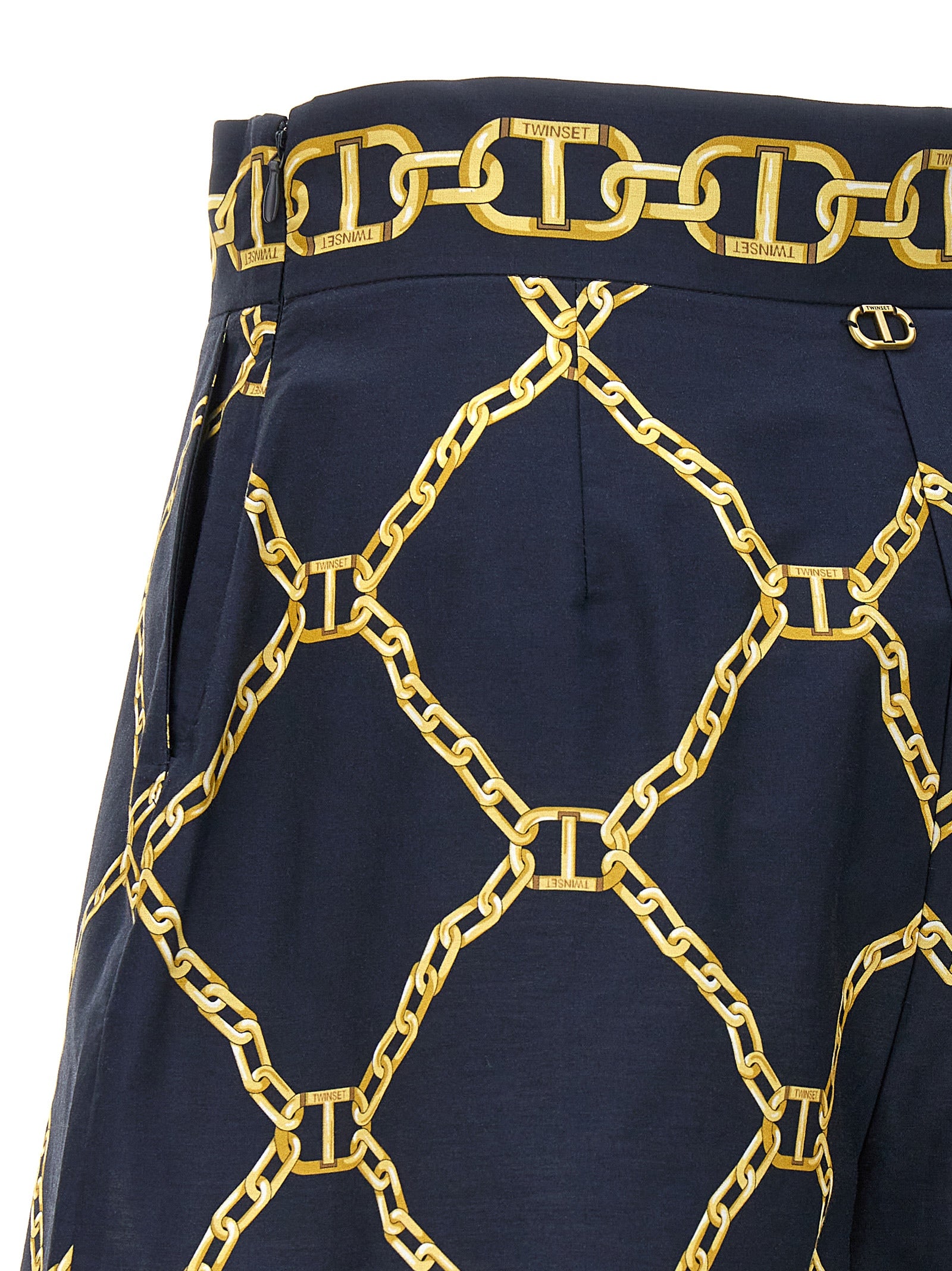 Twin Set Chain Print Shorts