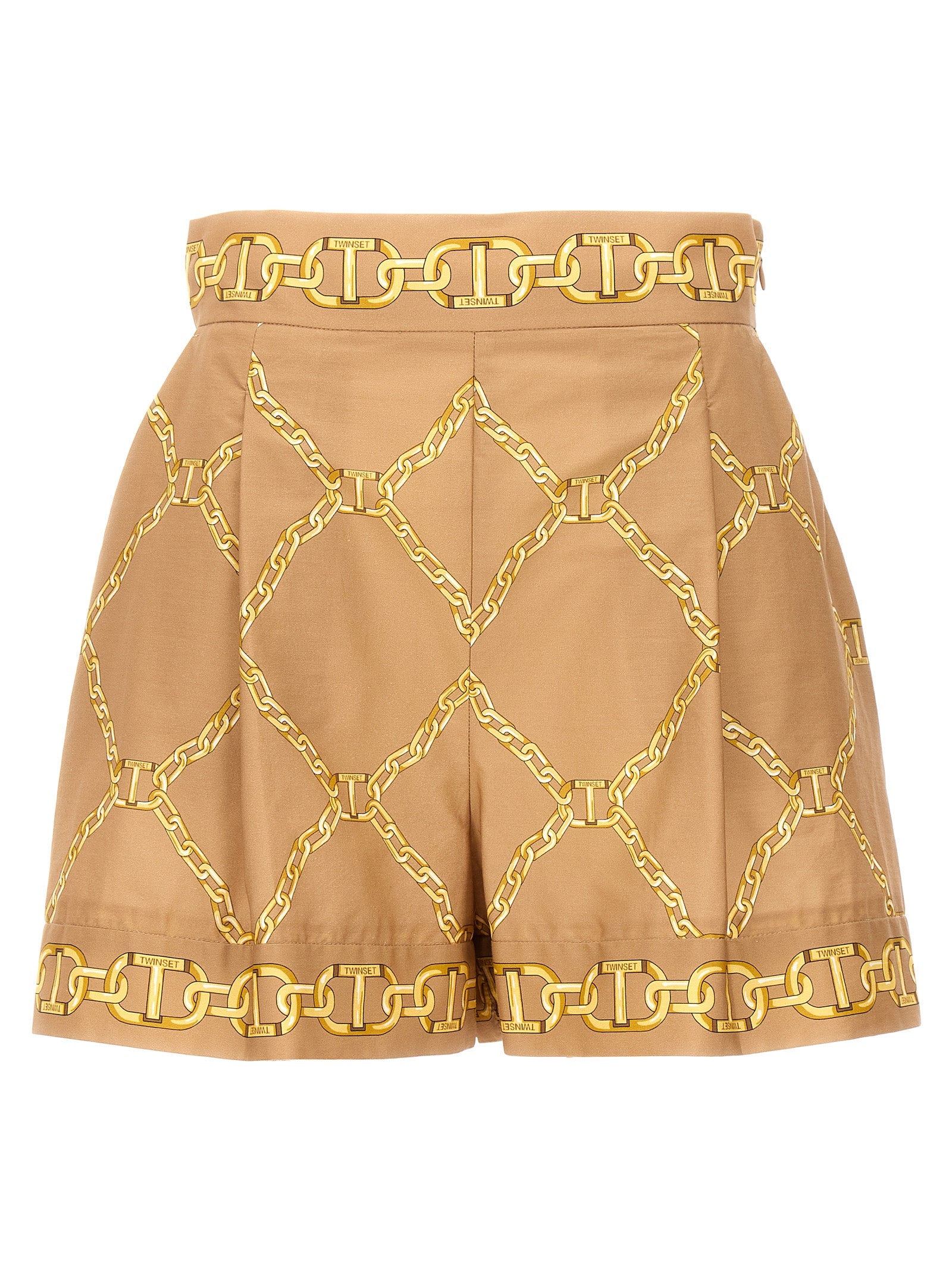 Twin Set Printed Poplin Shorts