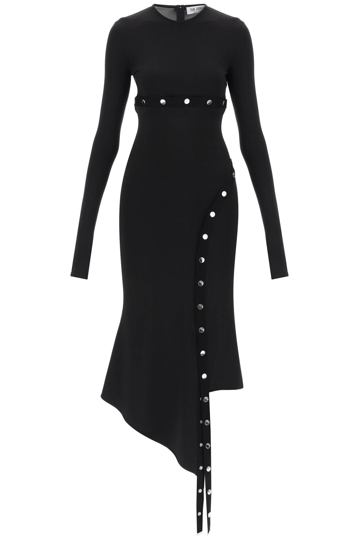 The Attico Asymmetric Dress With Snap Buttons