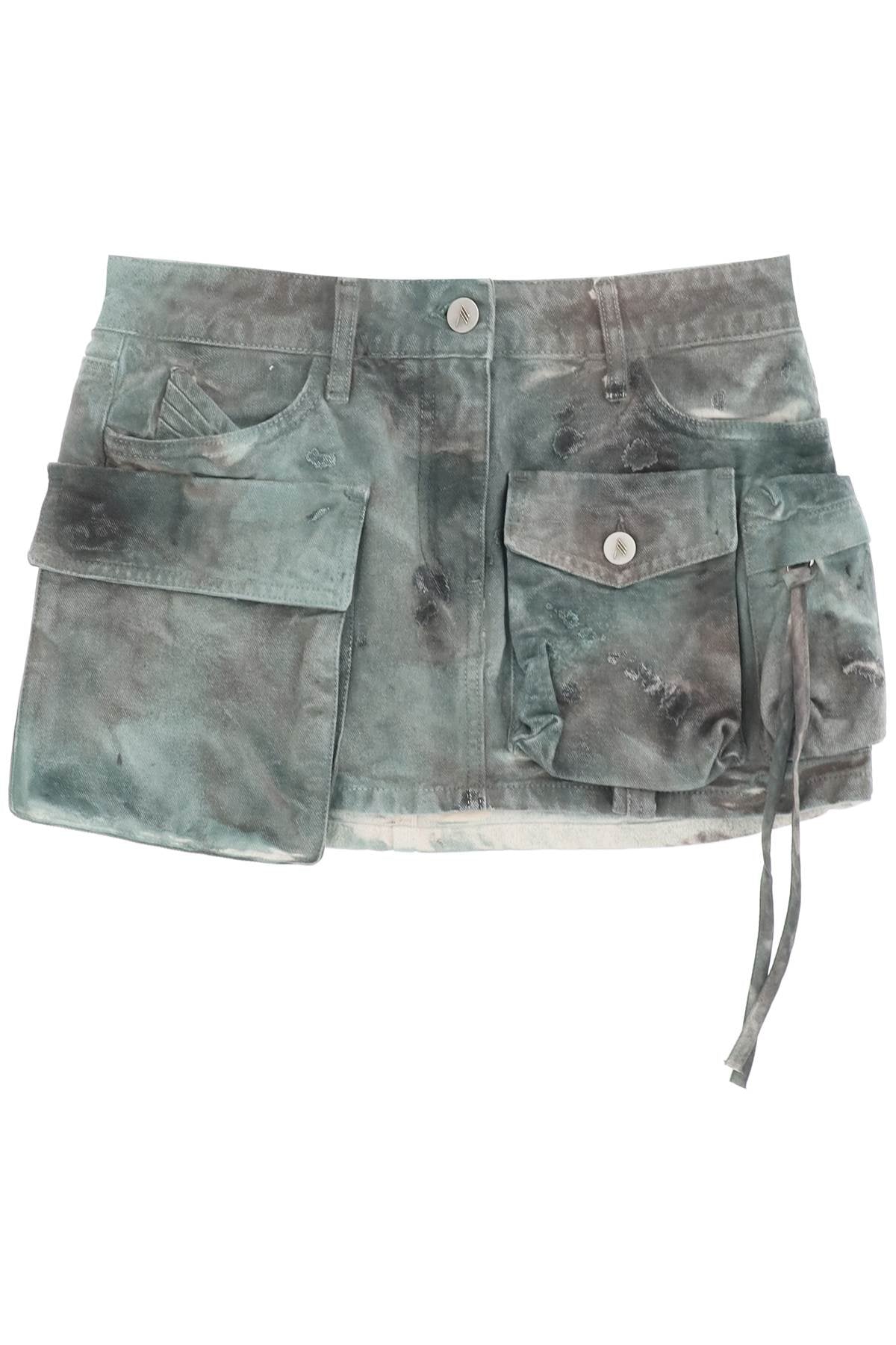 The Attico Fay Camouflage Cargo Mini Skirt