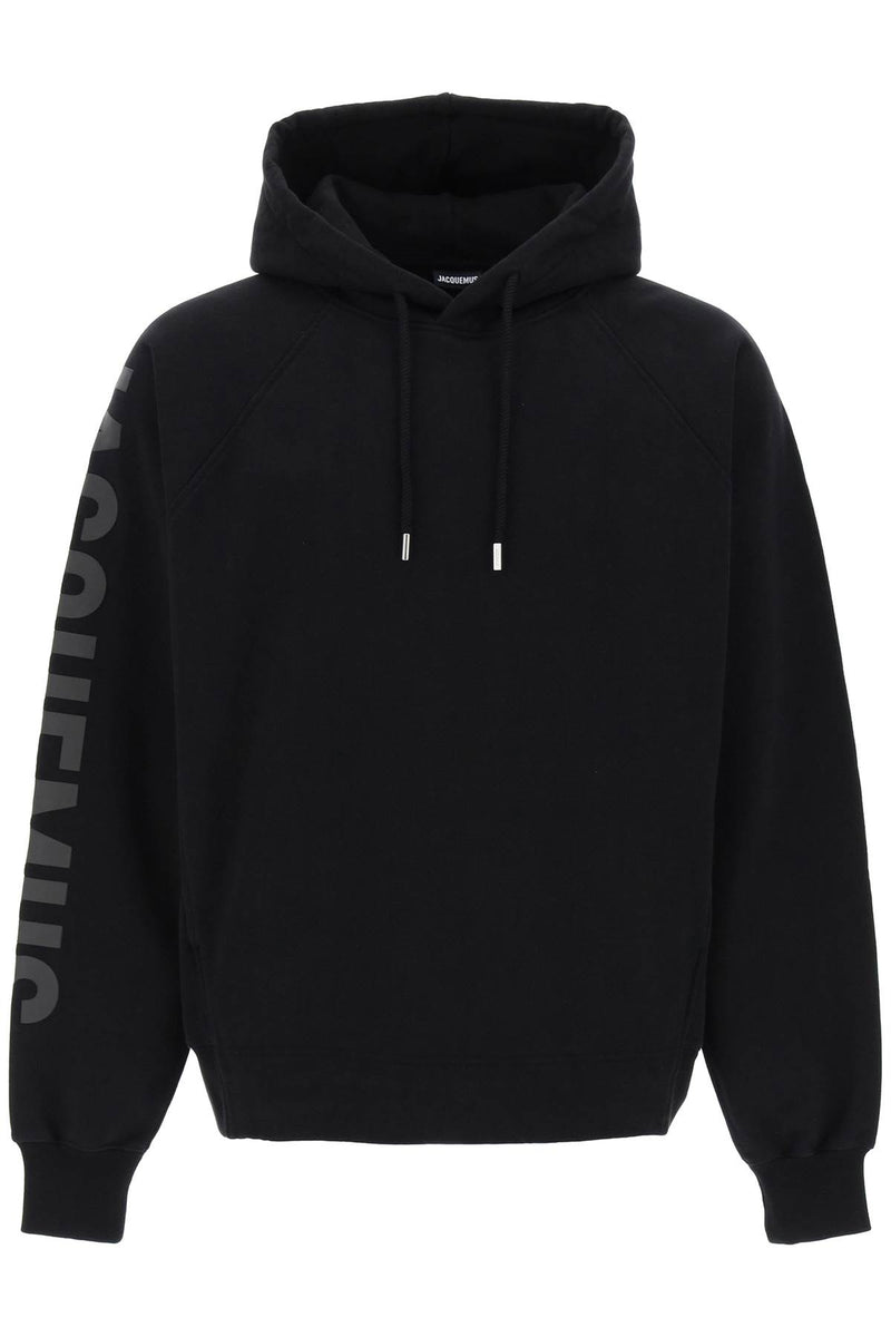 Jacquemus Le Hoodie Typo Hoodie Black