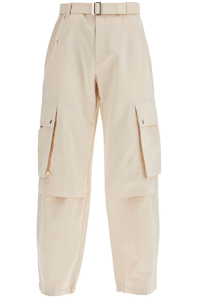 Jacquemus Cargo Gabardine Trousers In Eight Neutral