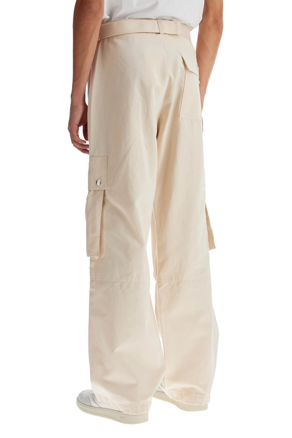 Jacquemus Cargo Gabardine Trousers In Eight Neutral