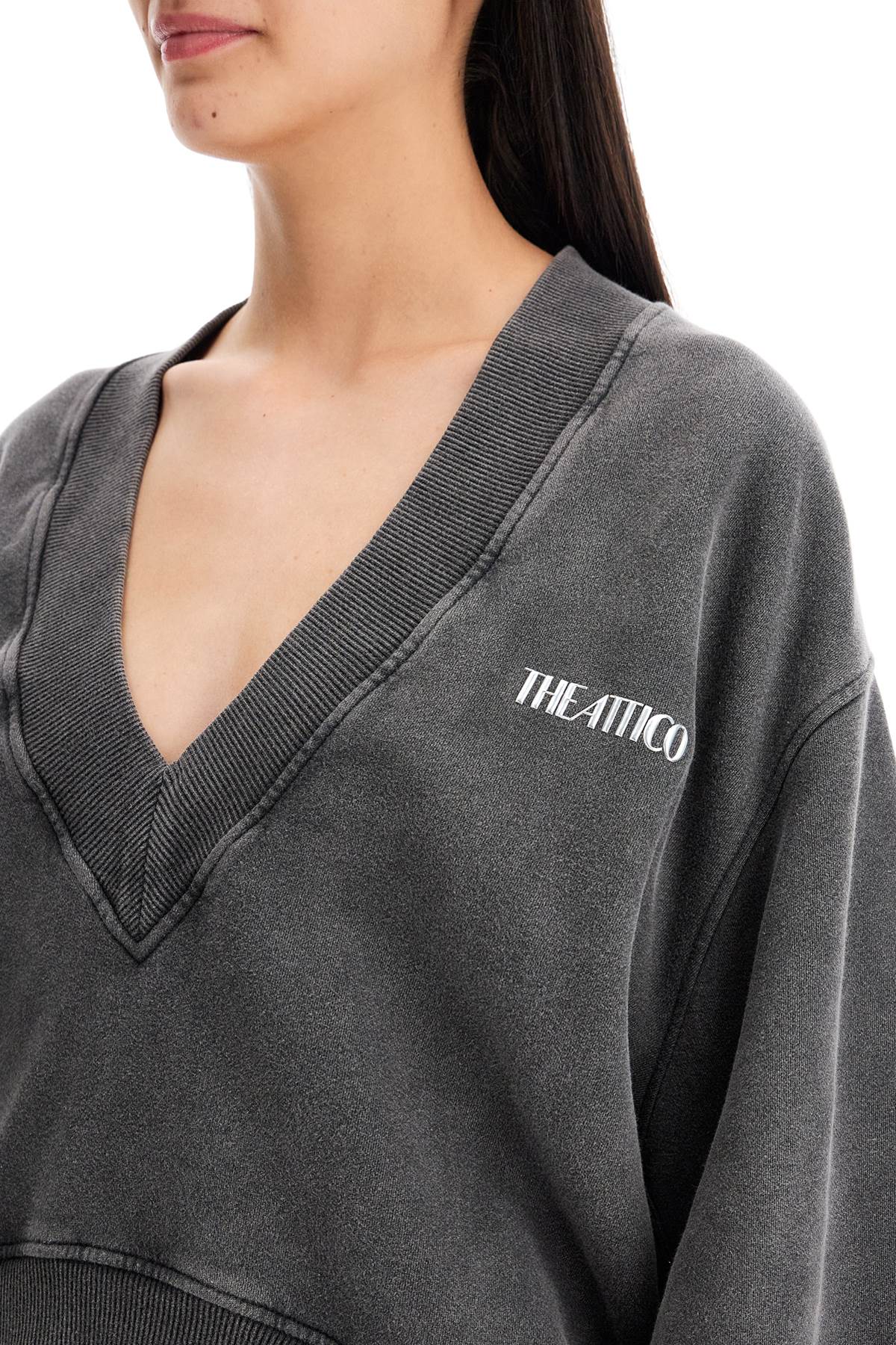 The Attico 'Oversized V-Neck Sweatshirt