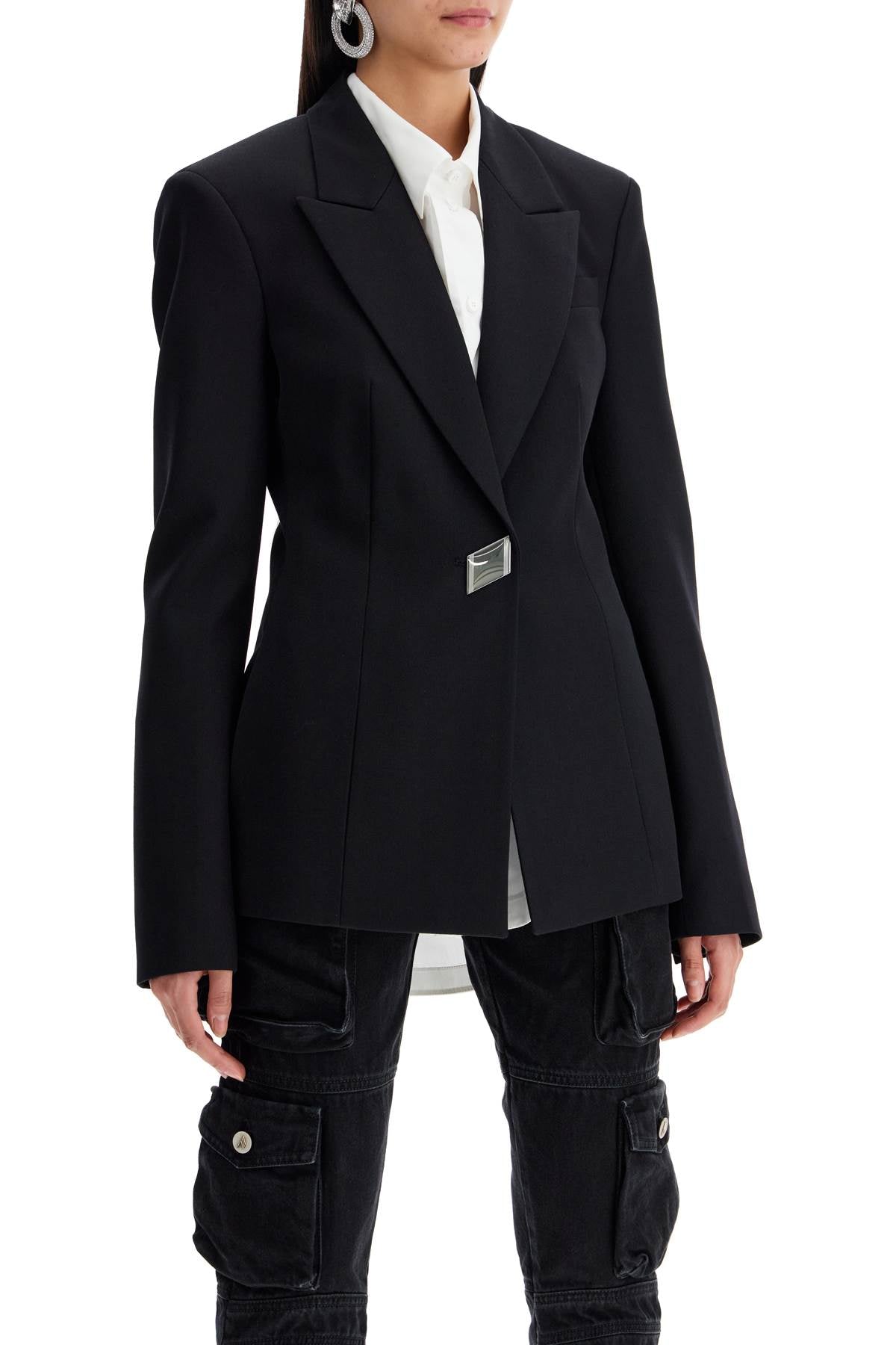 The Attico Wool Gabardine Blazer