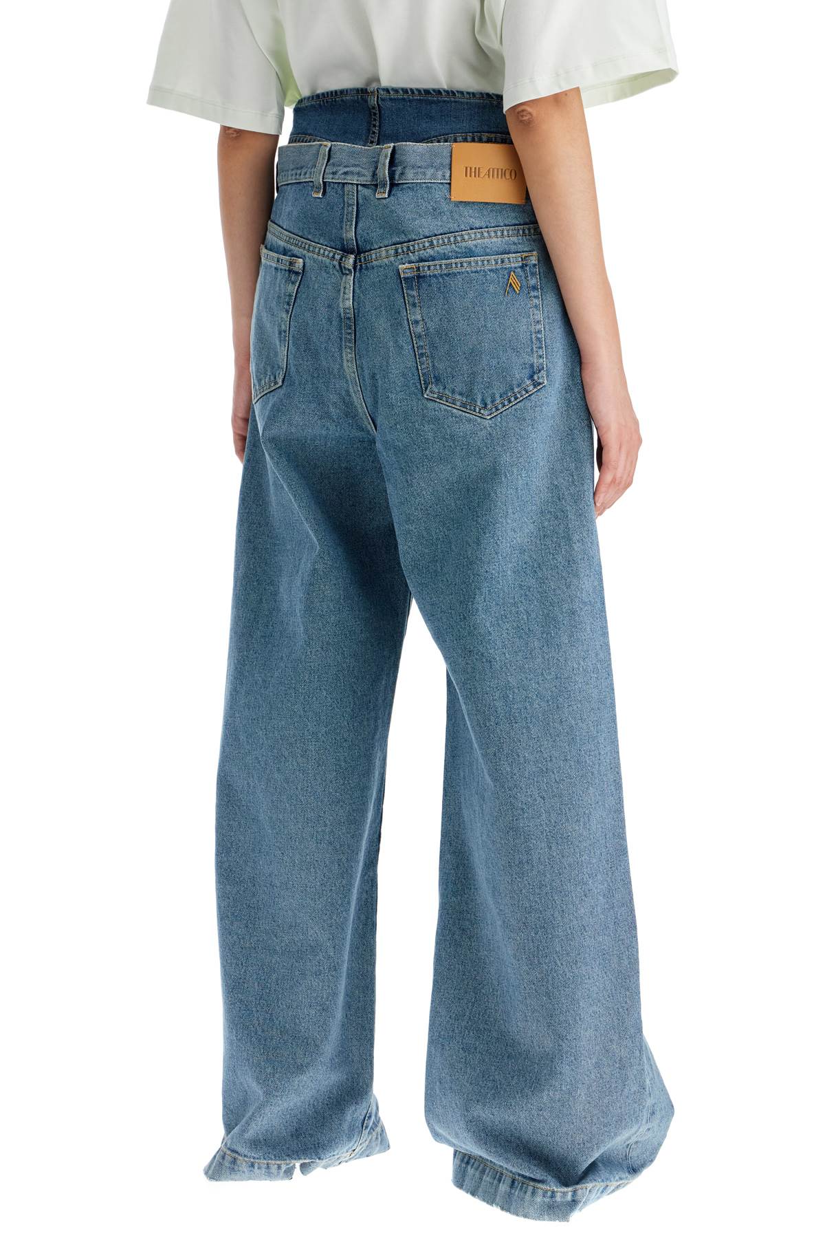 The Attico Layered Baggy Jeans