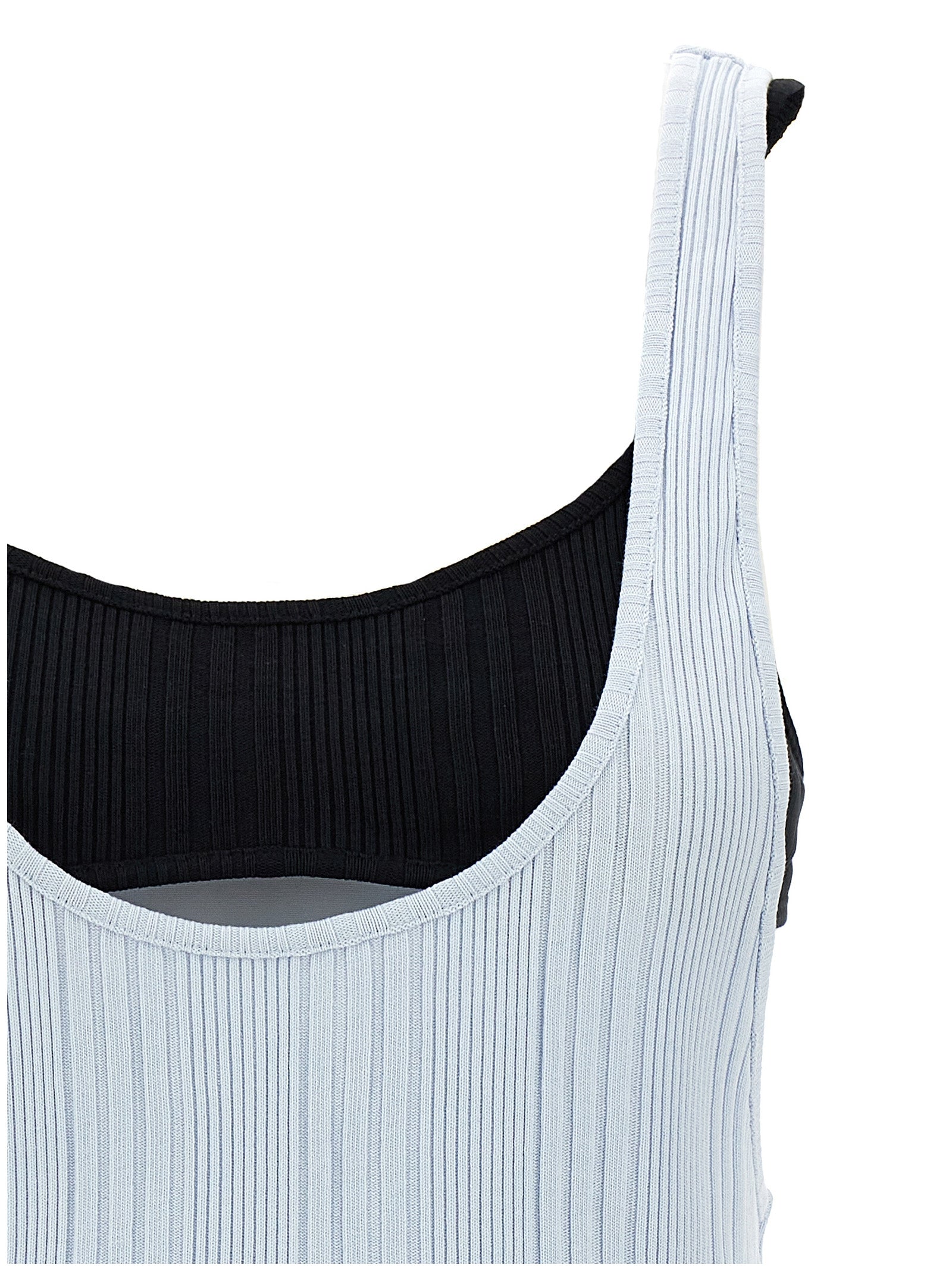 The Attico Logo Ribbed Top