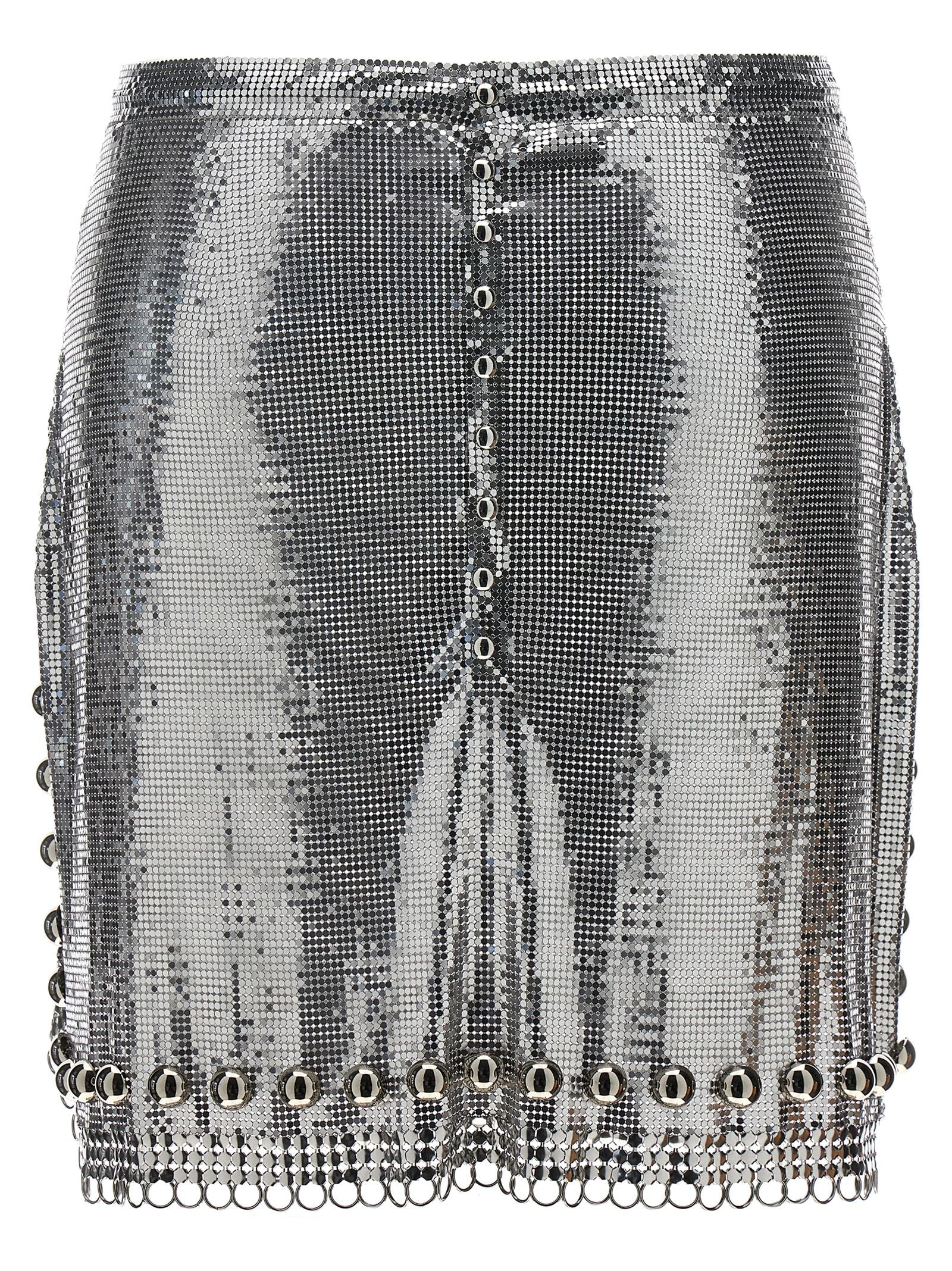 Paco Rabanne Metallic Mesh Skirt