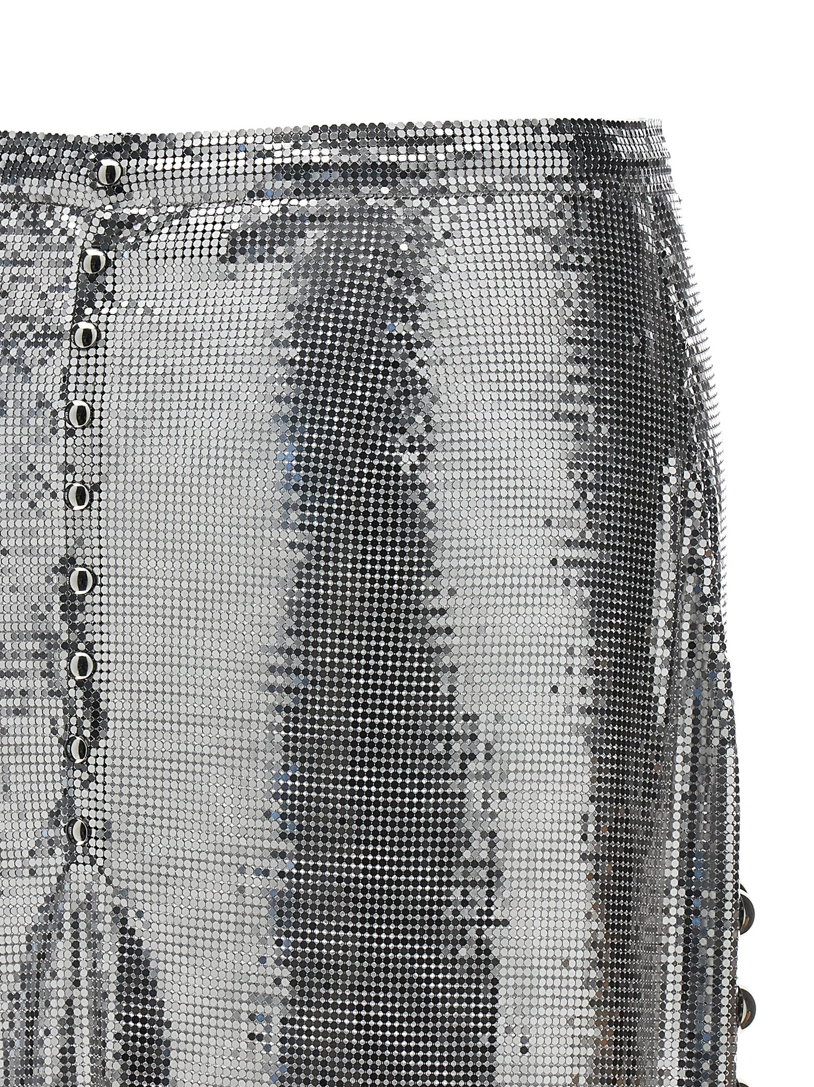 Paco Rabanne Metallic Mesh Skirt