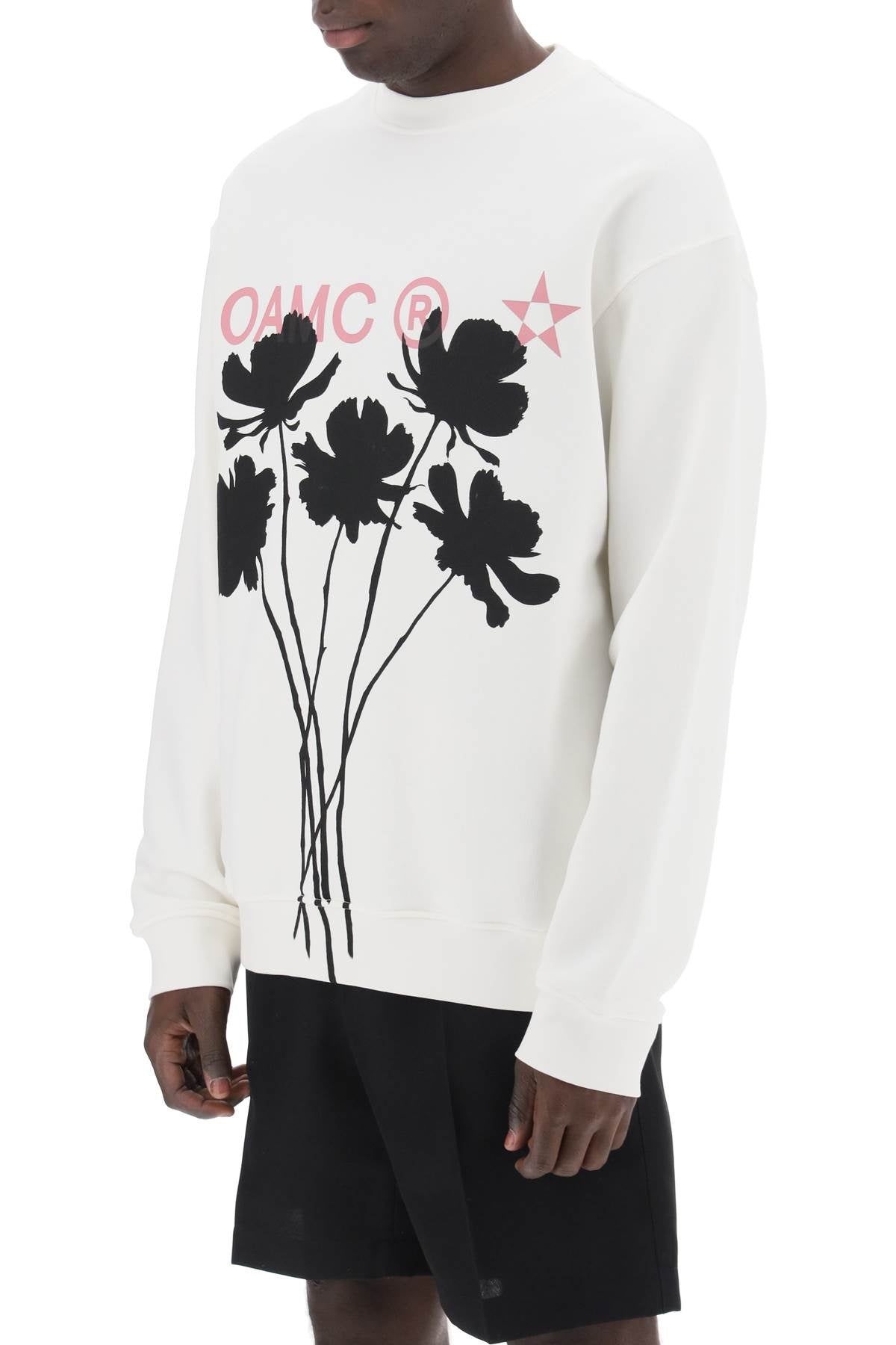 Oamc Whiff Sweatshirt With Graphic Print