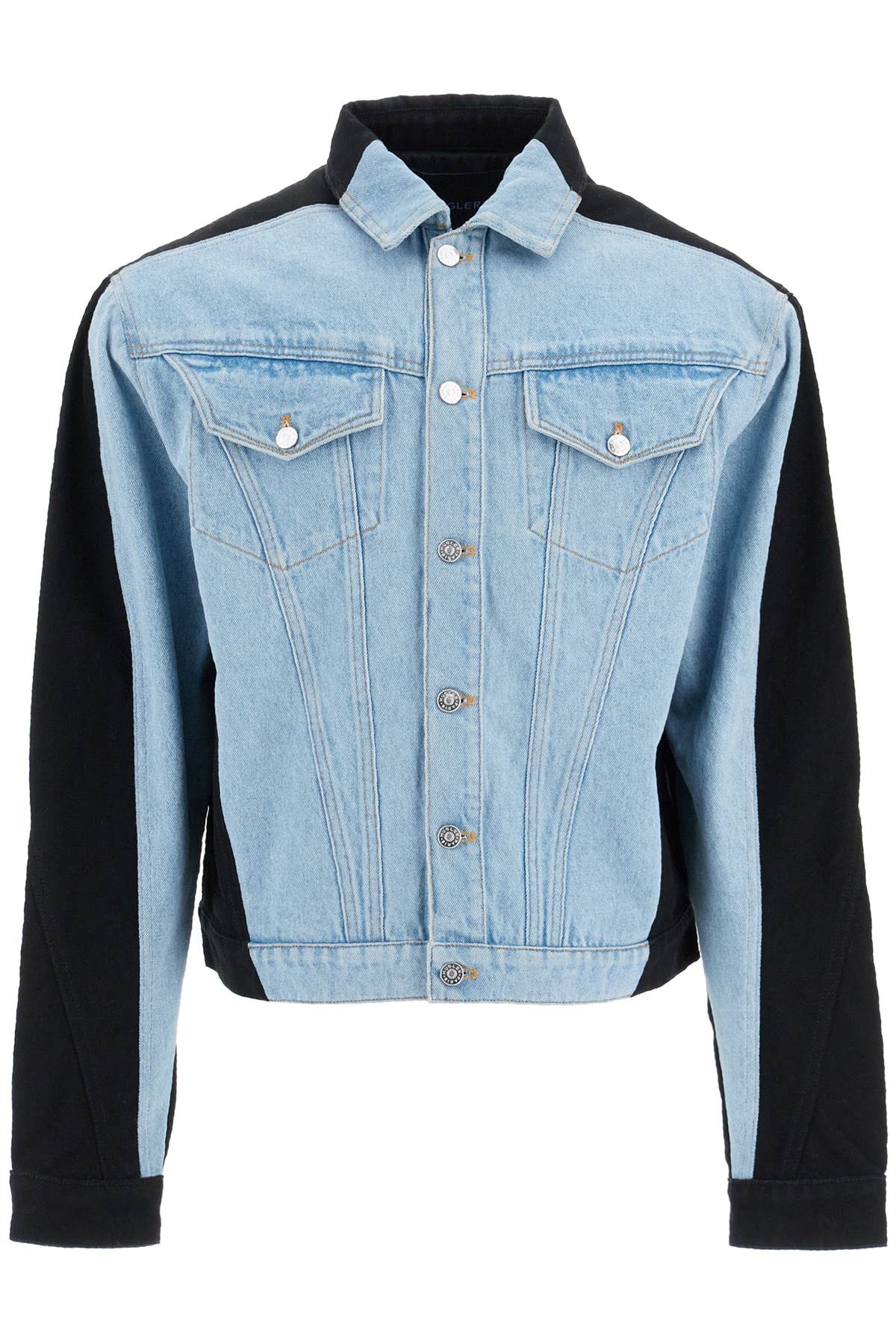 Mugler Two-Tone Denim Jacket