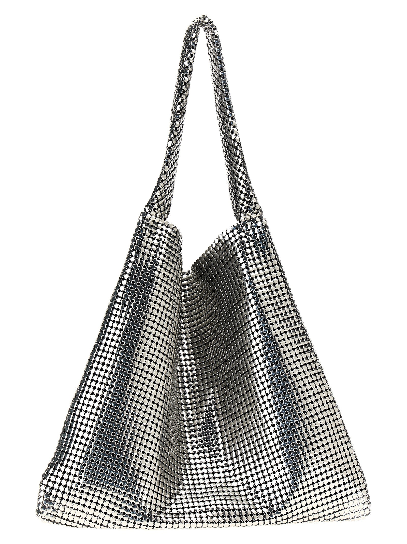 Paco Rabanne 'Silver Pixel Metallic' Shopping Bag