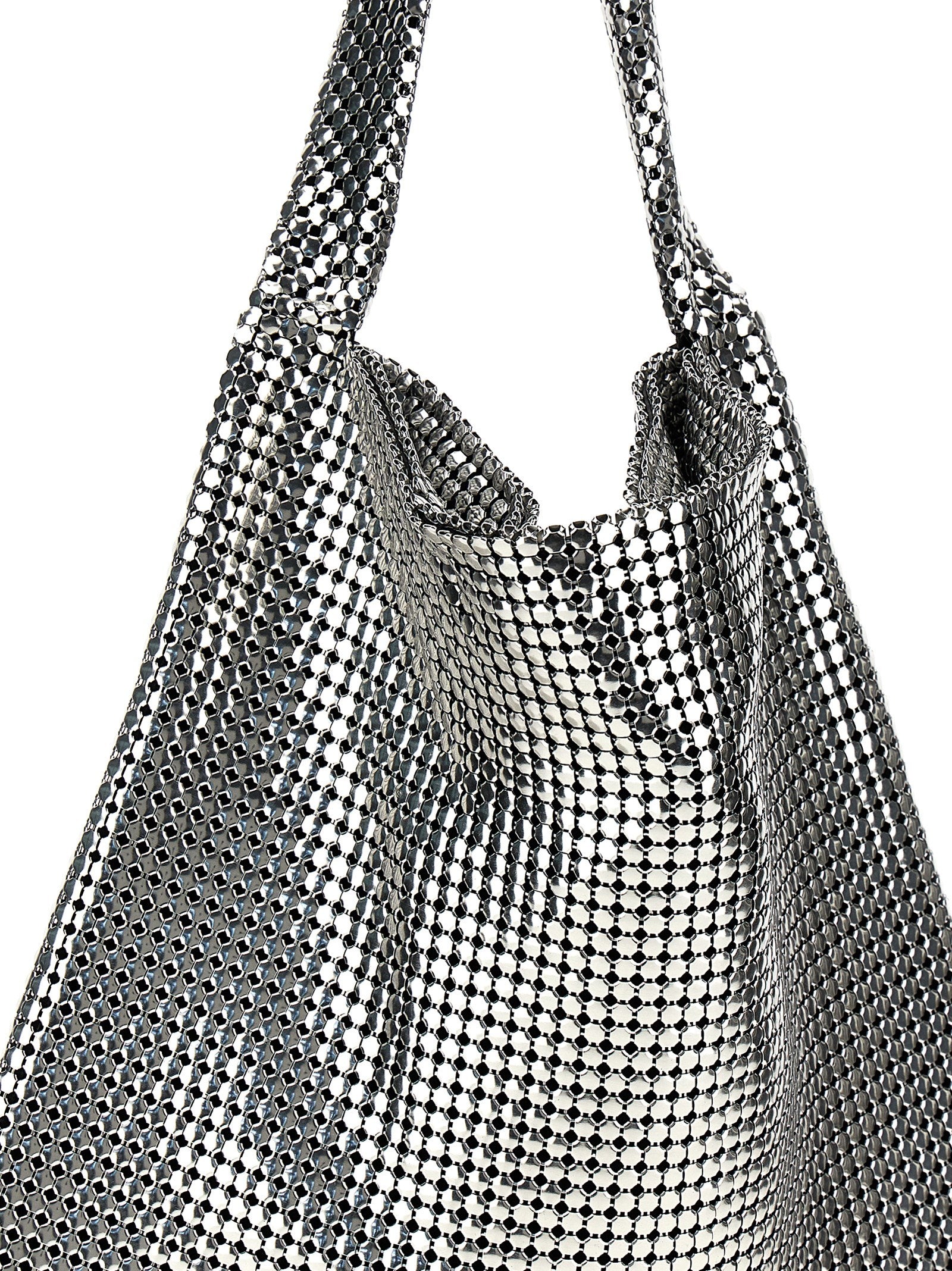 Paco Rabanne 'Silver Pixel Metallic' Shopping Bag