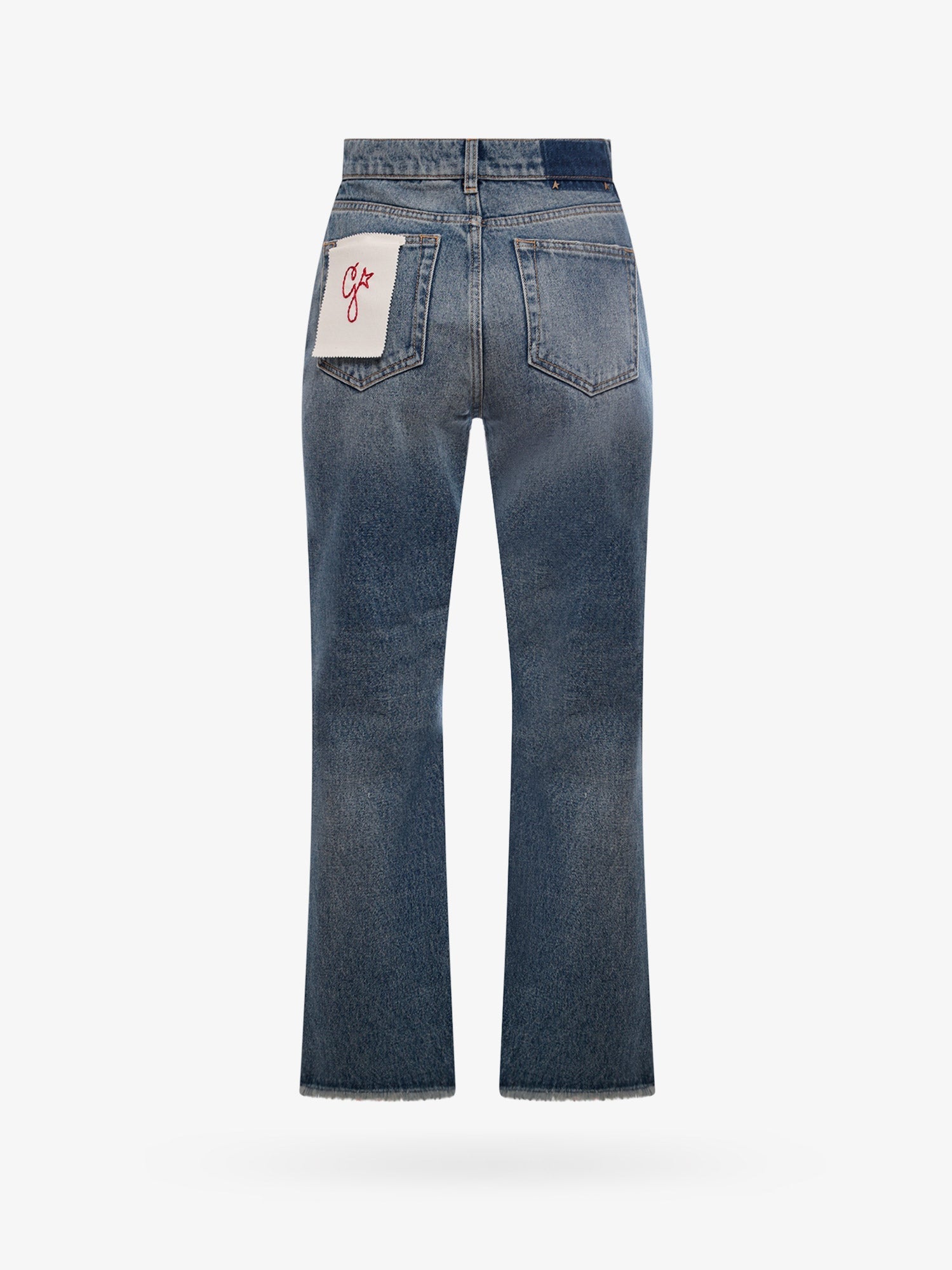 Golden Goose Derin New Cropped Flare Jeans With Back Logoed Patch