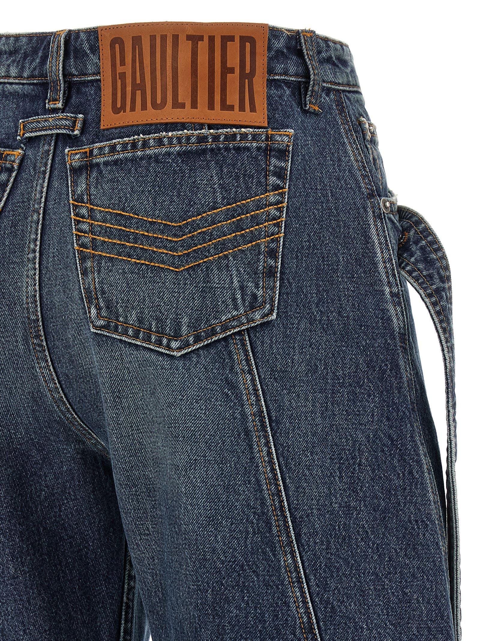 Jean Paul Gaultier 'The Blue Denim Strap' Jeans