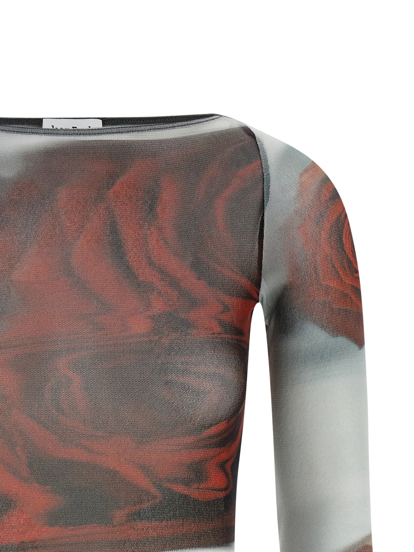 Jean Paul Gaultier 'The Red Blurry Roses' Top