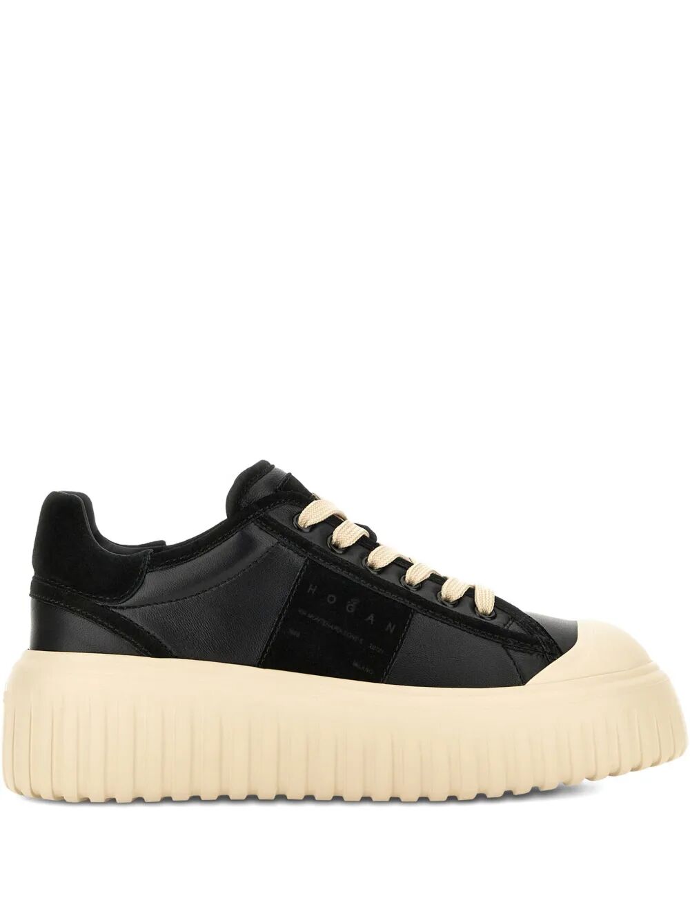 Hogan H-stripes Nappa Leather And Suede Sneakers