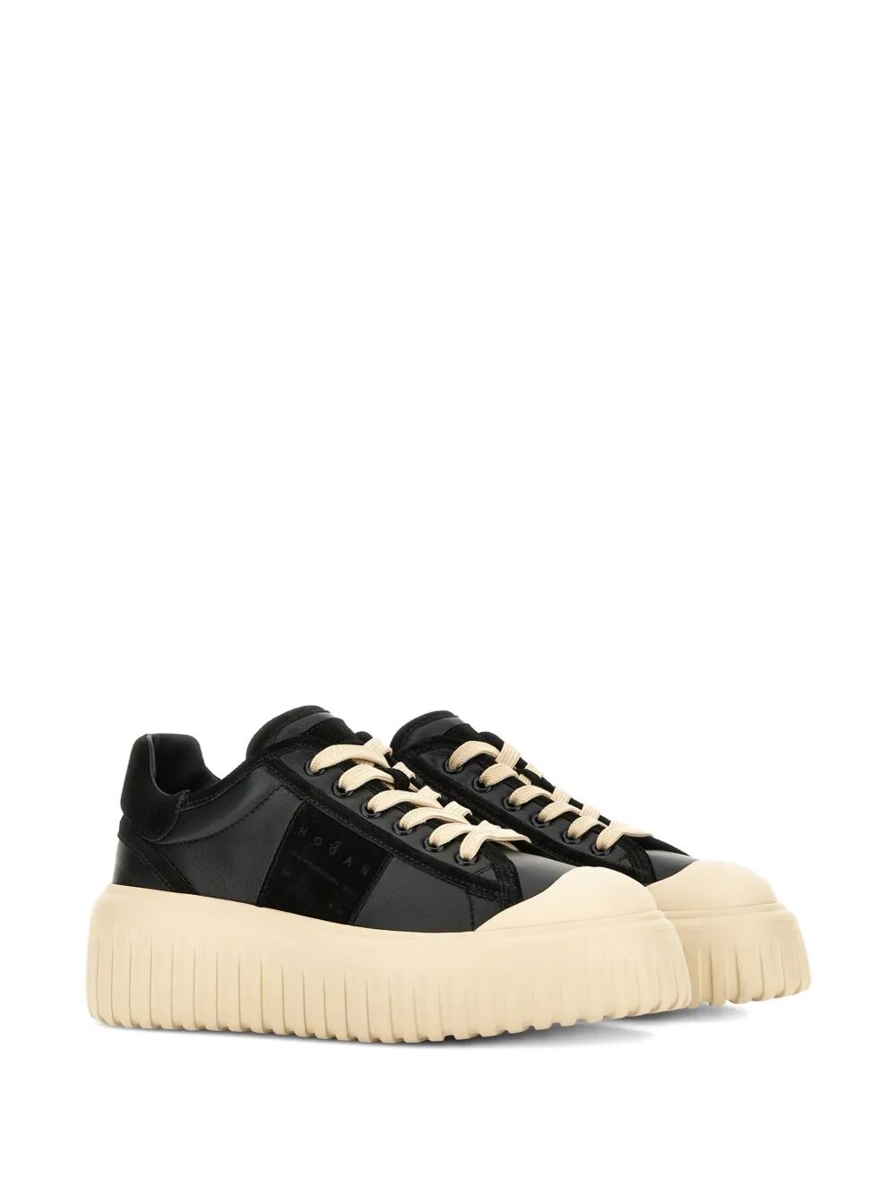Hogan H-stripes Nappa Leather And Suede Sneakers