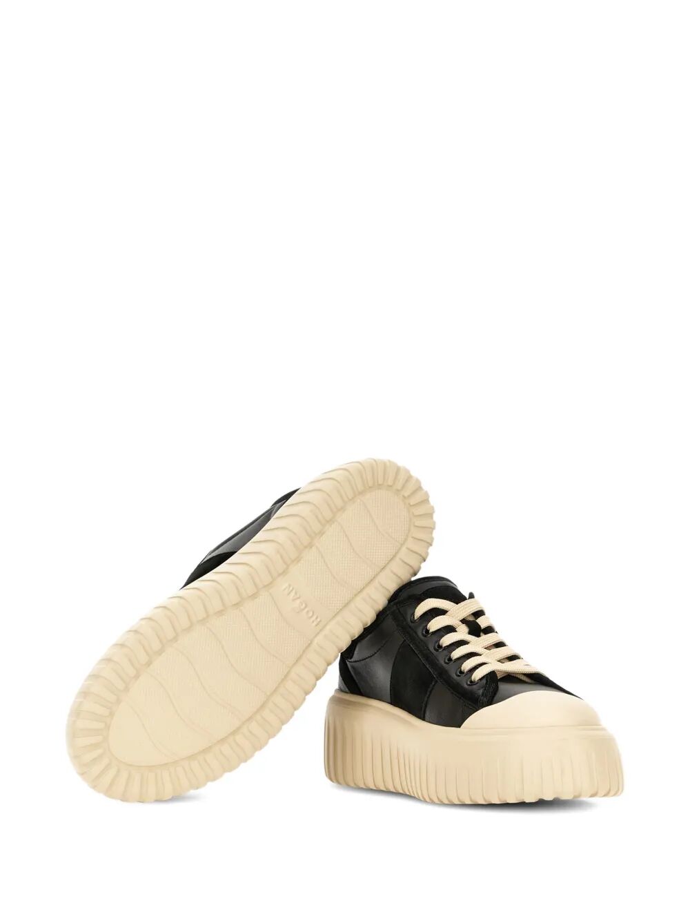 Hogan H-stripes Nappa Leather And Suede Sneakers