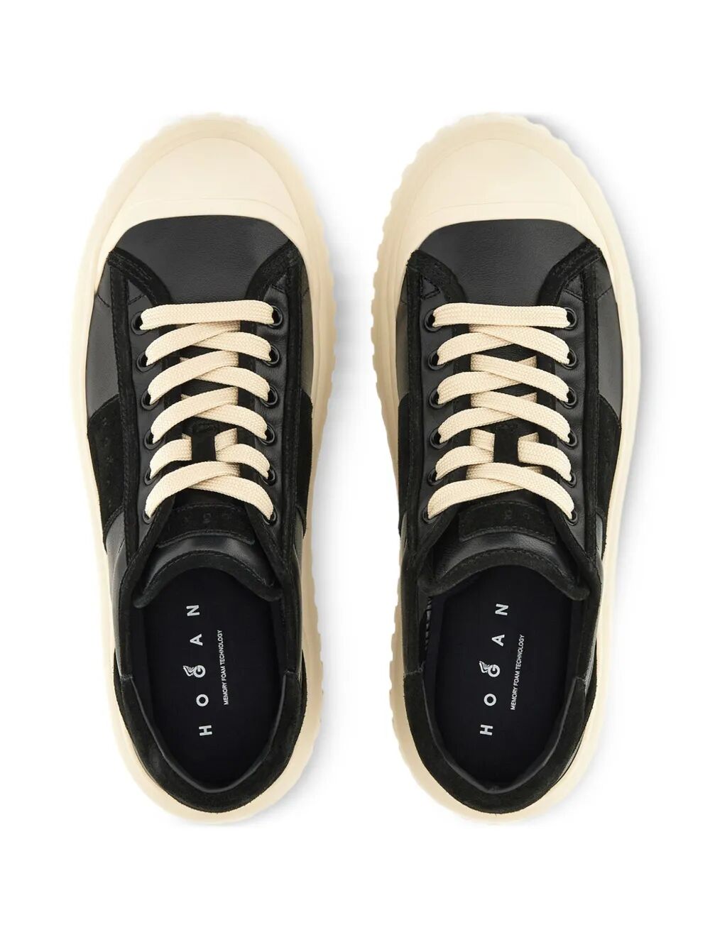 Hogan H-stripes Nappa Leather And Suede Sneakers