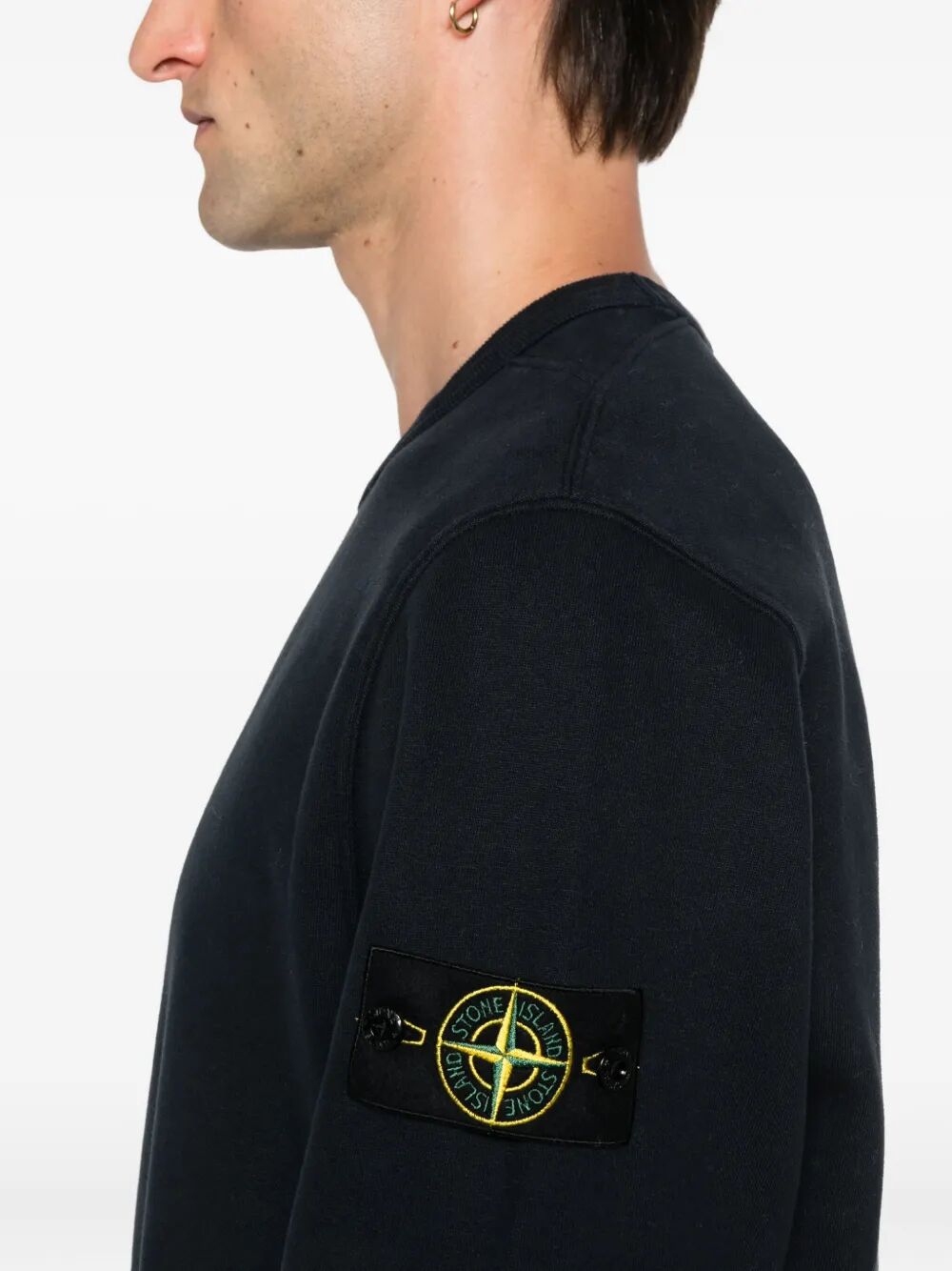 Stone Island Cotton Fleece Crew Neck Sweatshirt