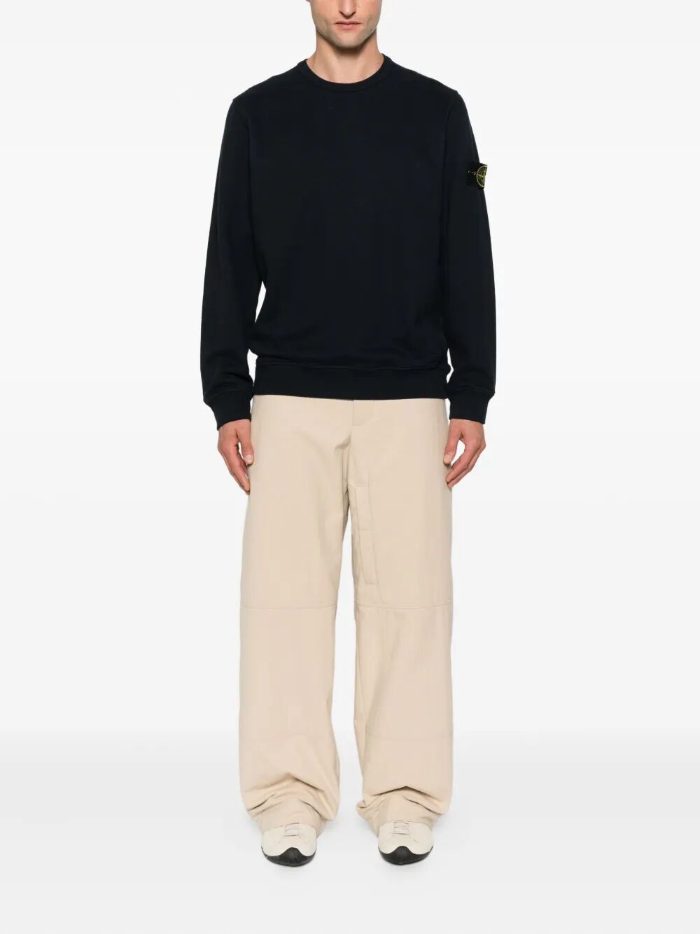 Stone Island Cotton Fleece Crew Neck Sweatshirt