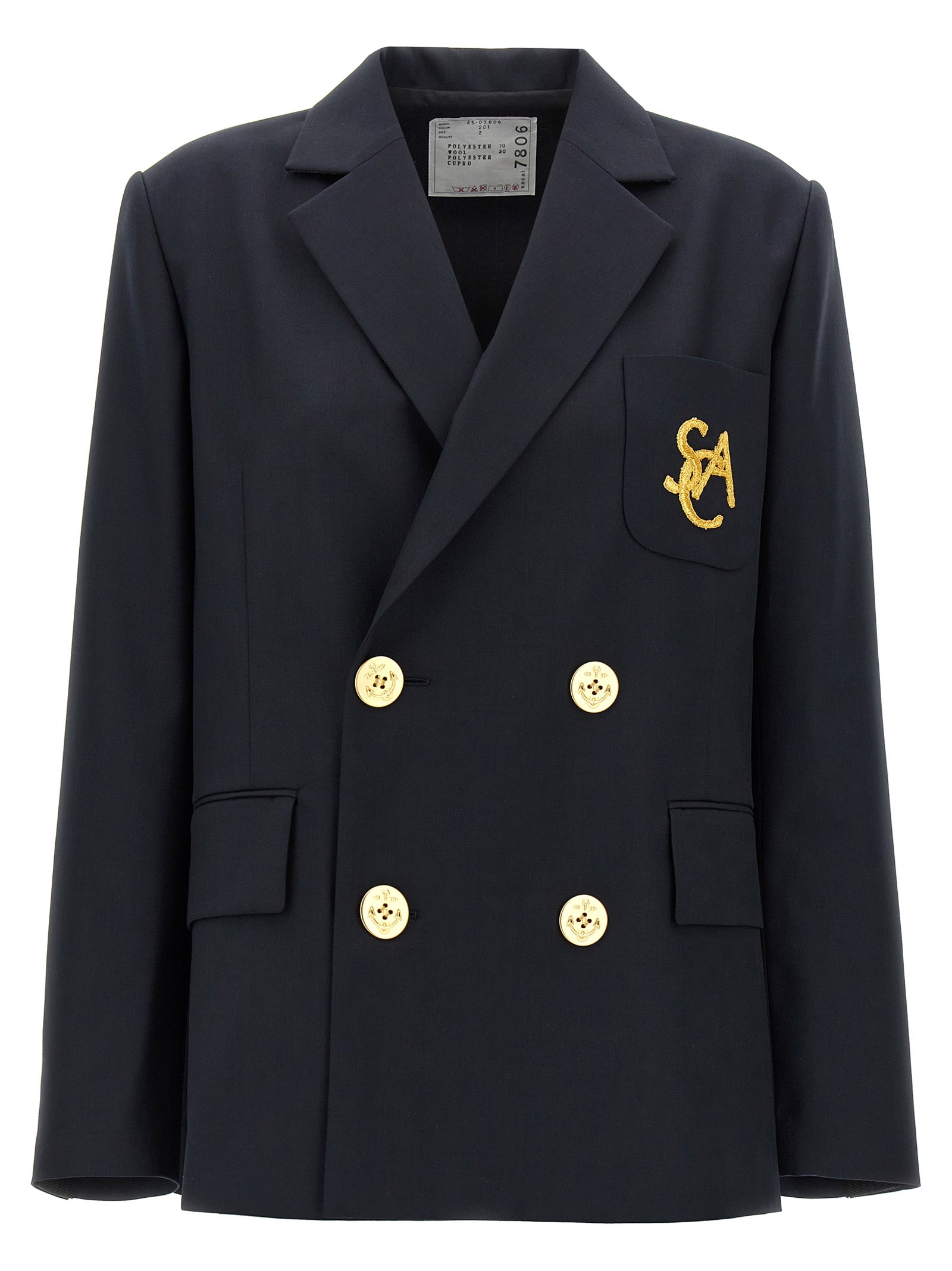 Sacai Logo Embroidery Blazer