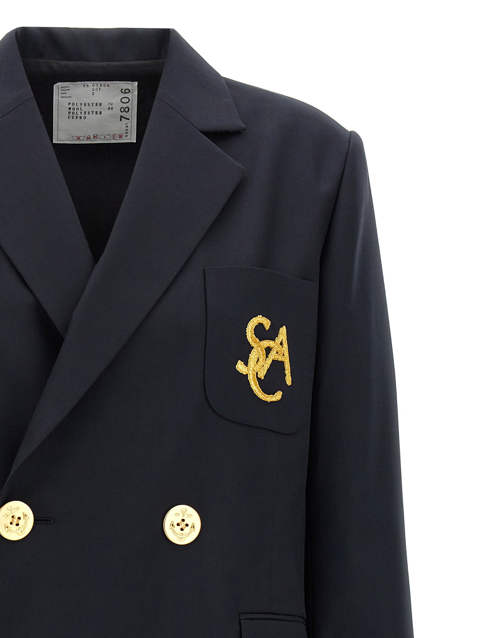 Sacai Logo Embroidery Blazer