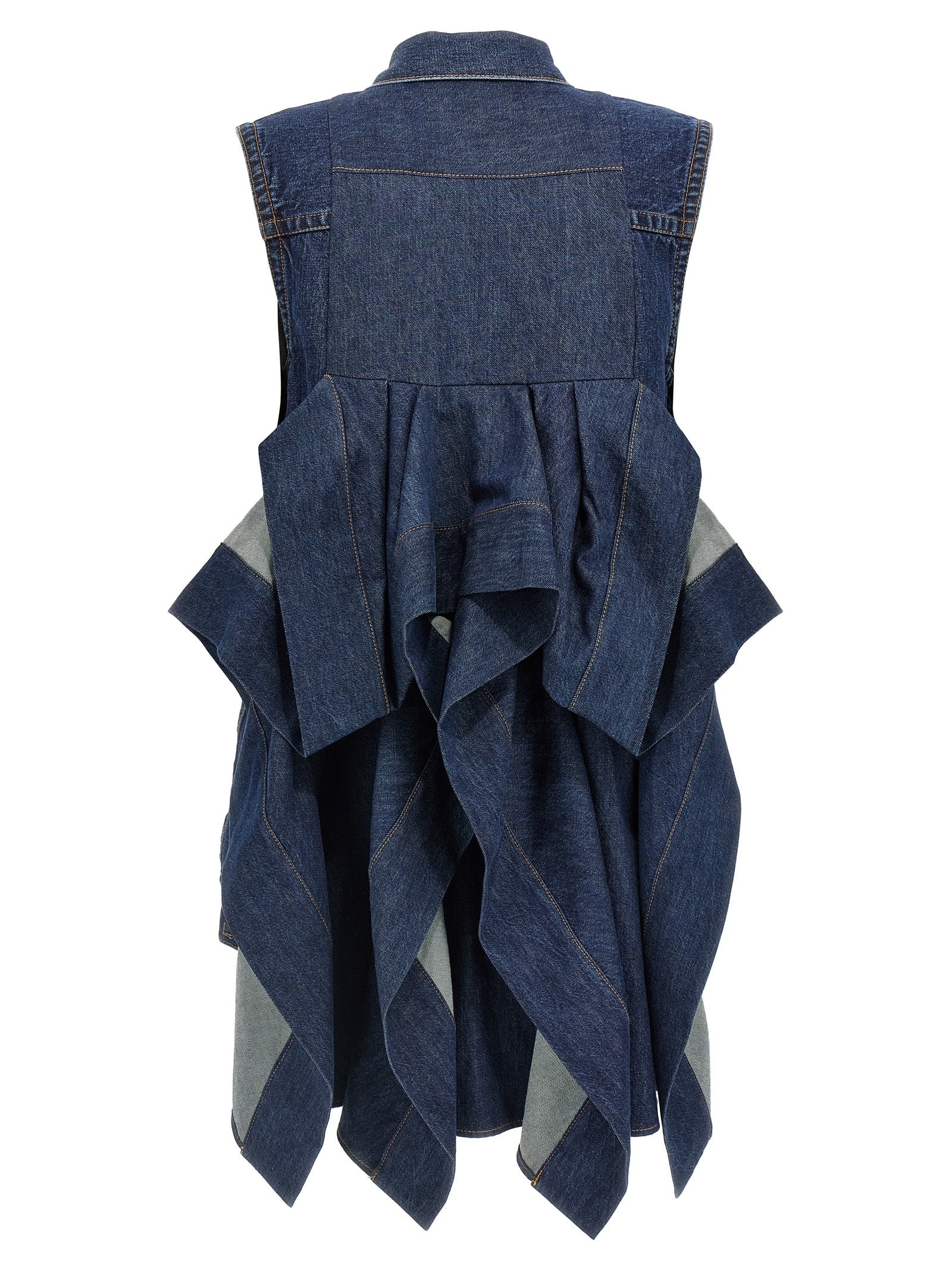 Sacai Ruffled Denim Dress